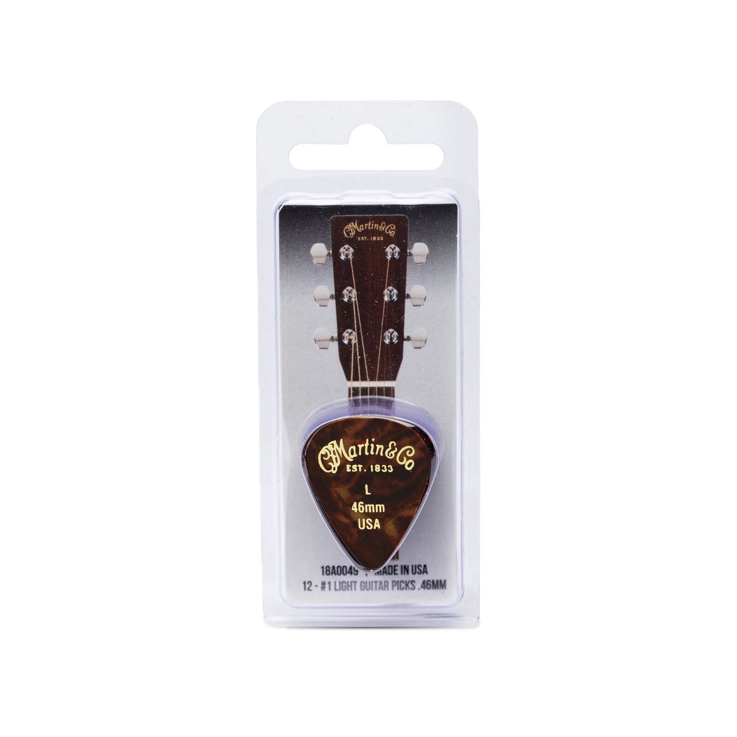Martin #1 Standard 351 Guitar Pick Pack - Light 0.46mm - 12 pack
