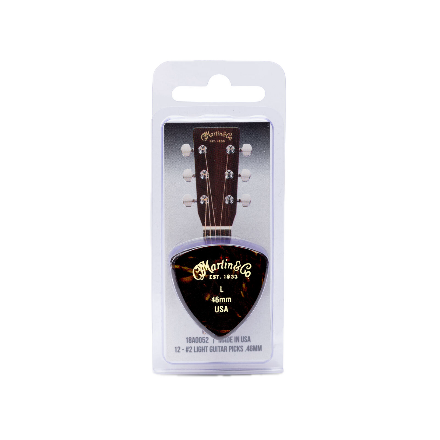 Martin #2 Standard Guitar Pick Pack - Light 0.46mm - 12 pack