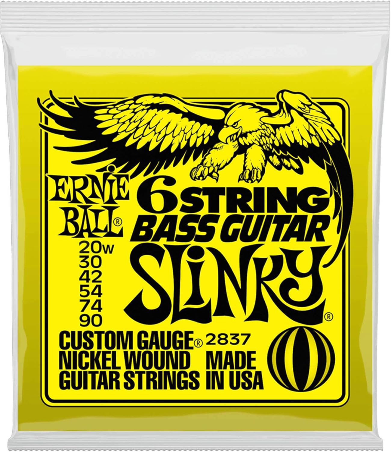 Ernie Ball Slinky Nickel Wound 5/8 Scale 6 String Bass .20-.90