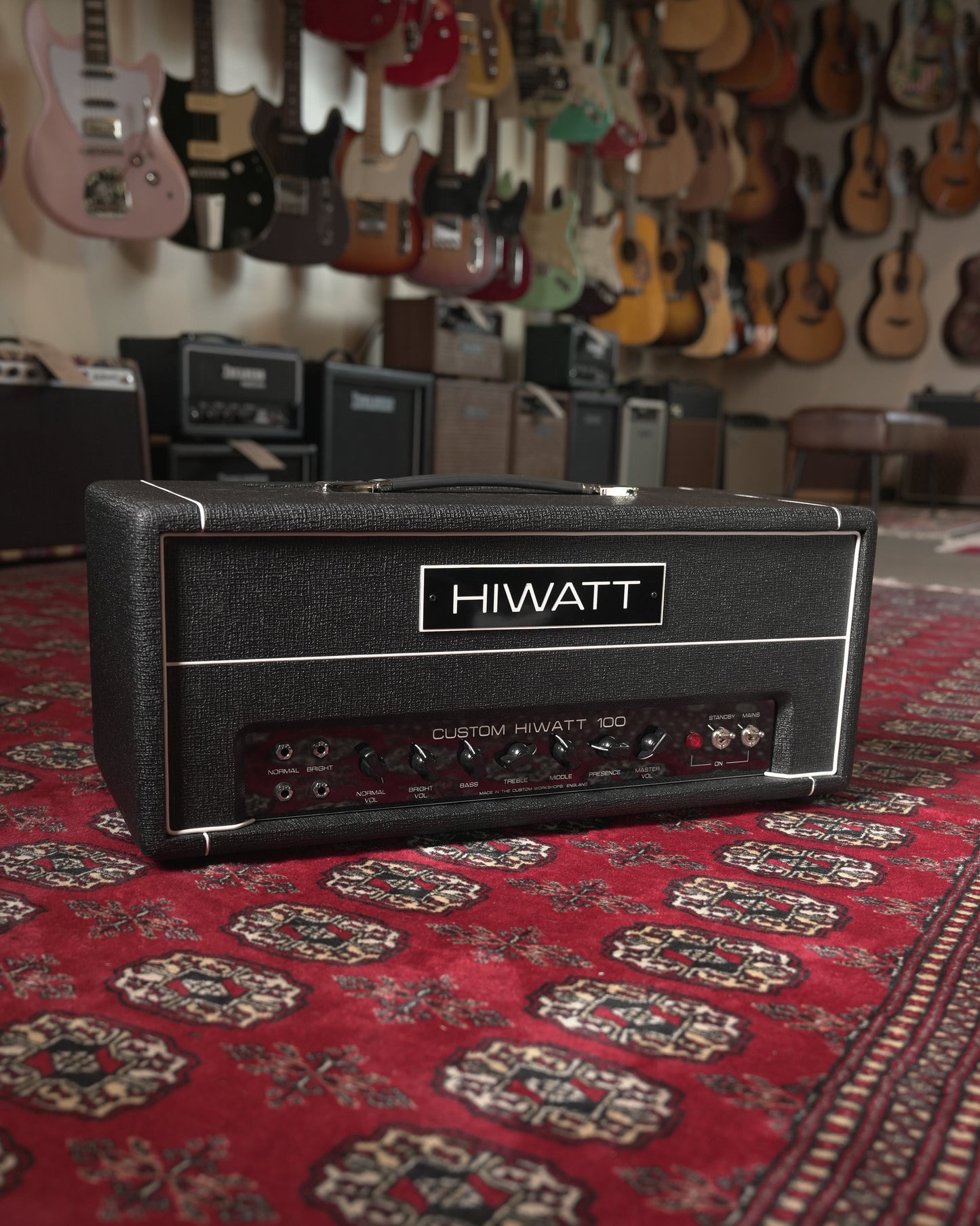 Hiwatt Custom 100 100w Tube Guitar Amp Head - Black Tolex