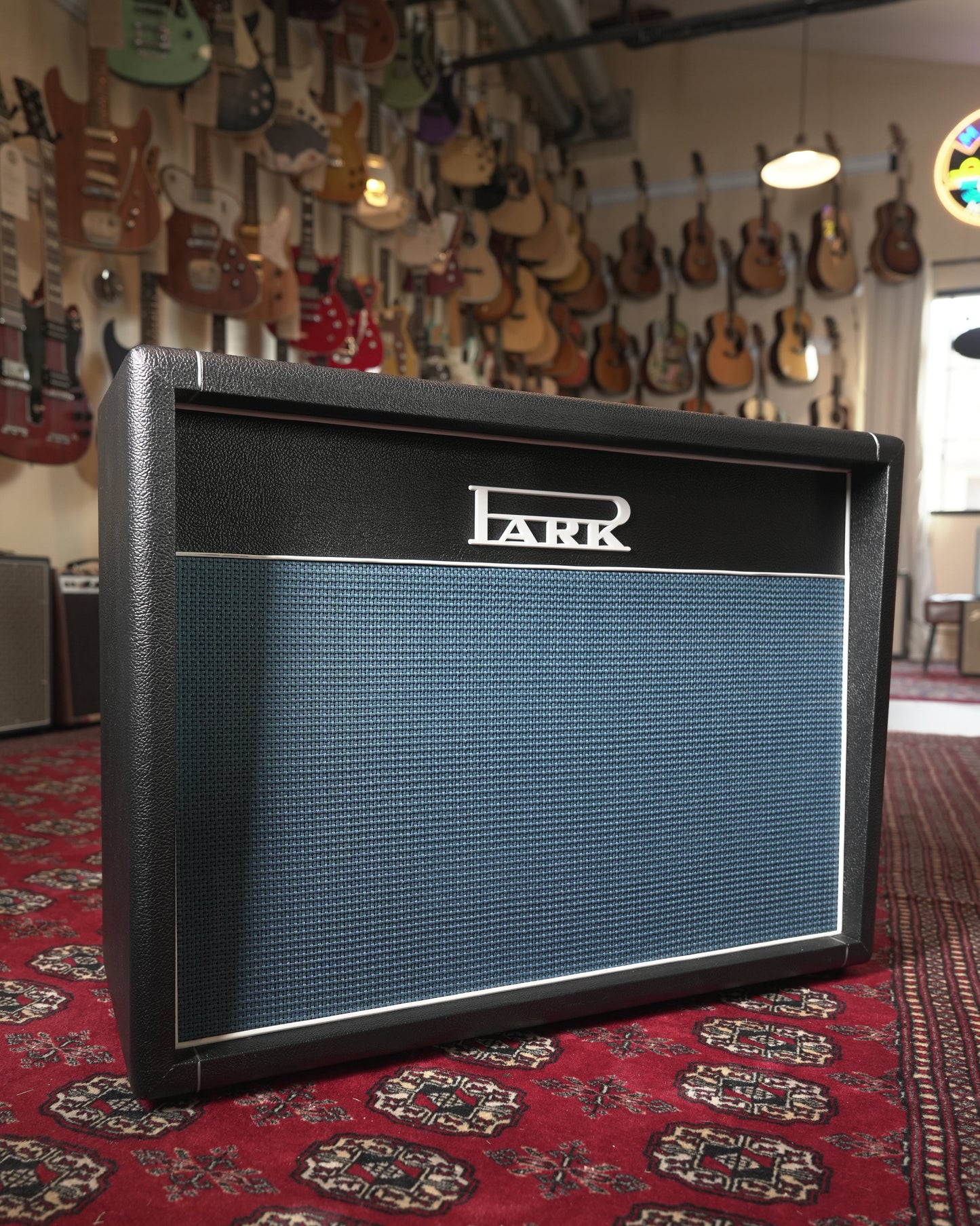 Park 2x12" Custom Guitar Amp Speaker Cabinet - Black Tolex w/ Blue Grille