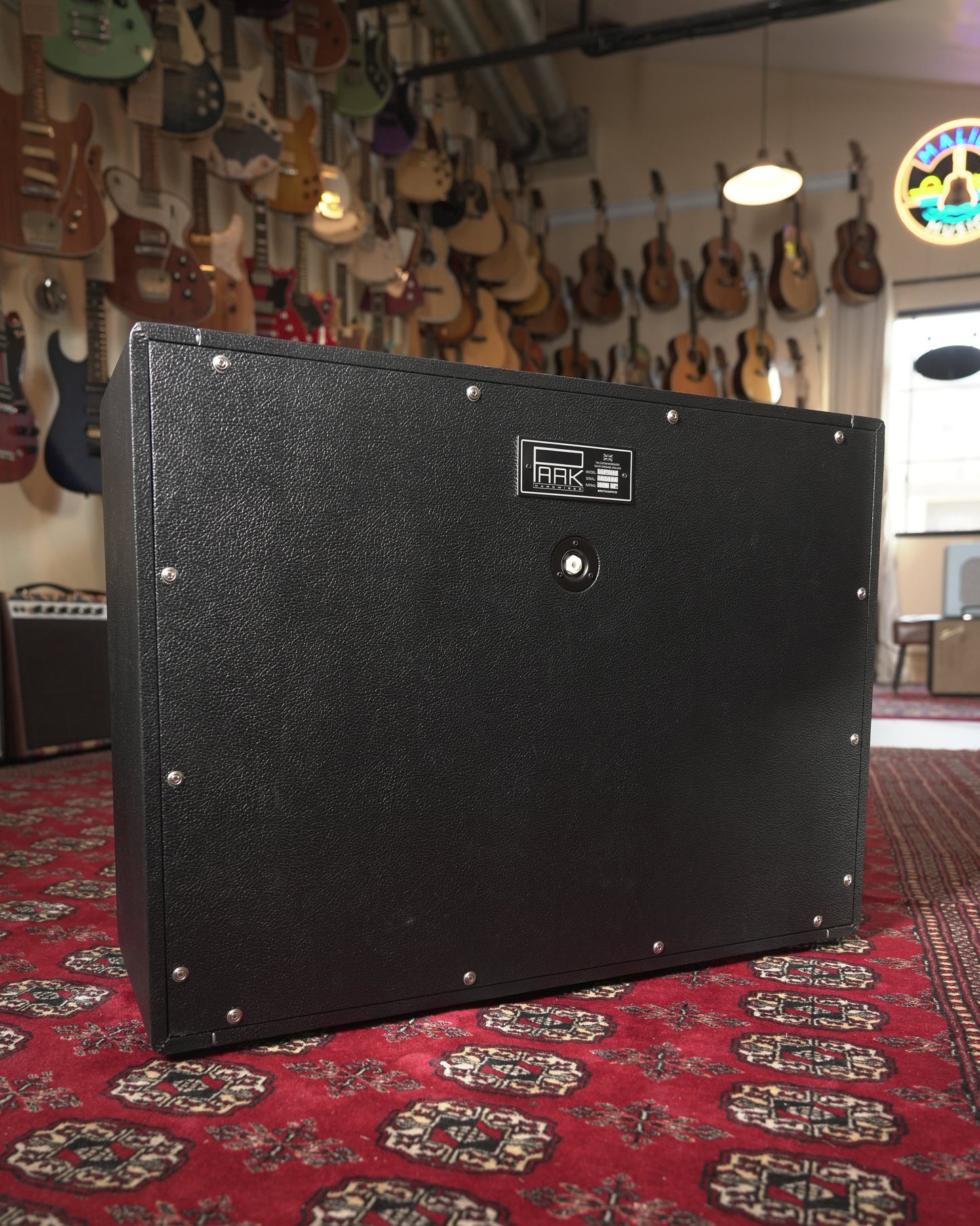 Park 2x12" Custom Guitar Amp Speaker Cabinet - Black Tolex w/ Blue Grille