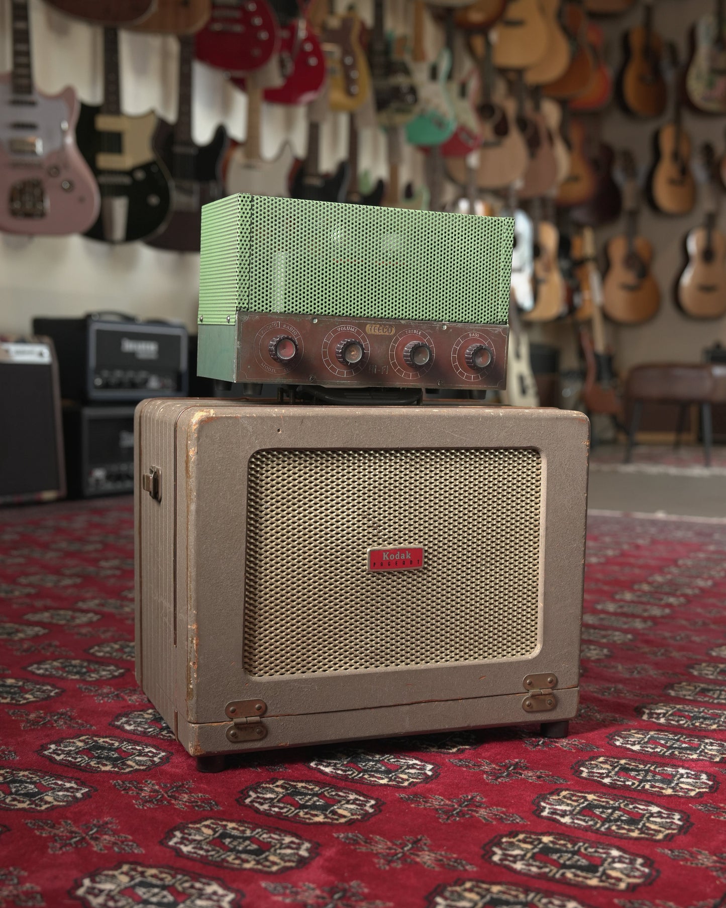 Merlin Electronics Teeco Hi-Fi Radio Amp 5w w/ Kodak Projector Speaker (Converted for guitar use)