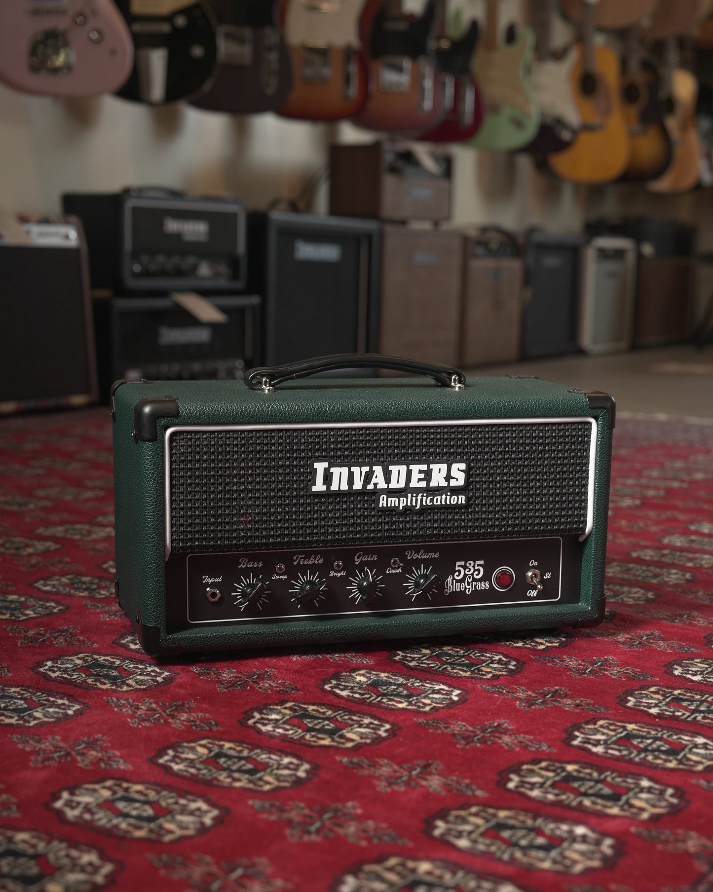Invaders Amplification 535 BlueGrass 35w Tube Guitar Amp Head - Green Bronco