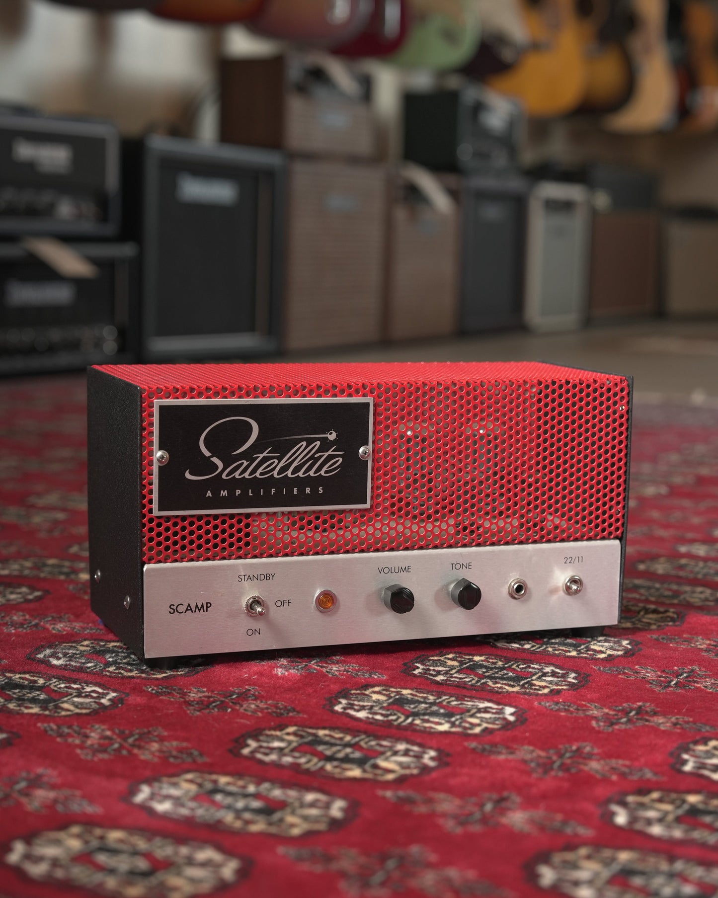 Satellite Scamp 20w Guitar Amp Head - Red Metal Cage