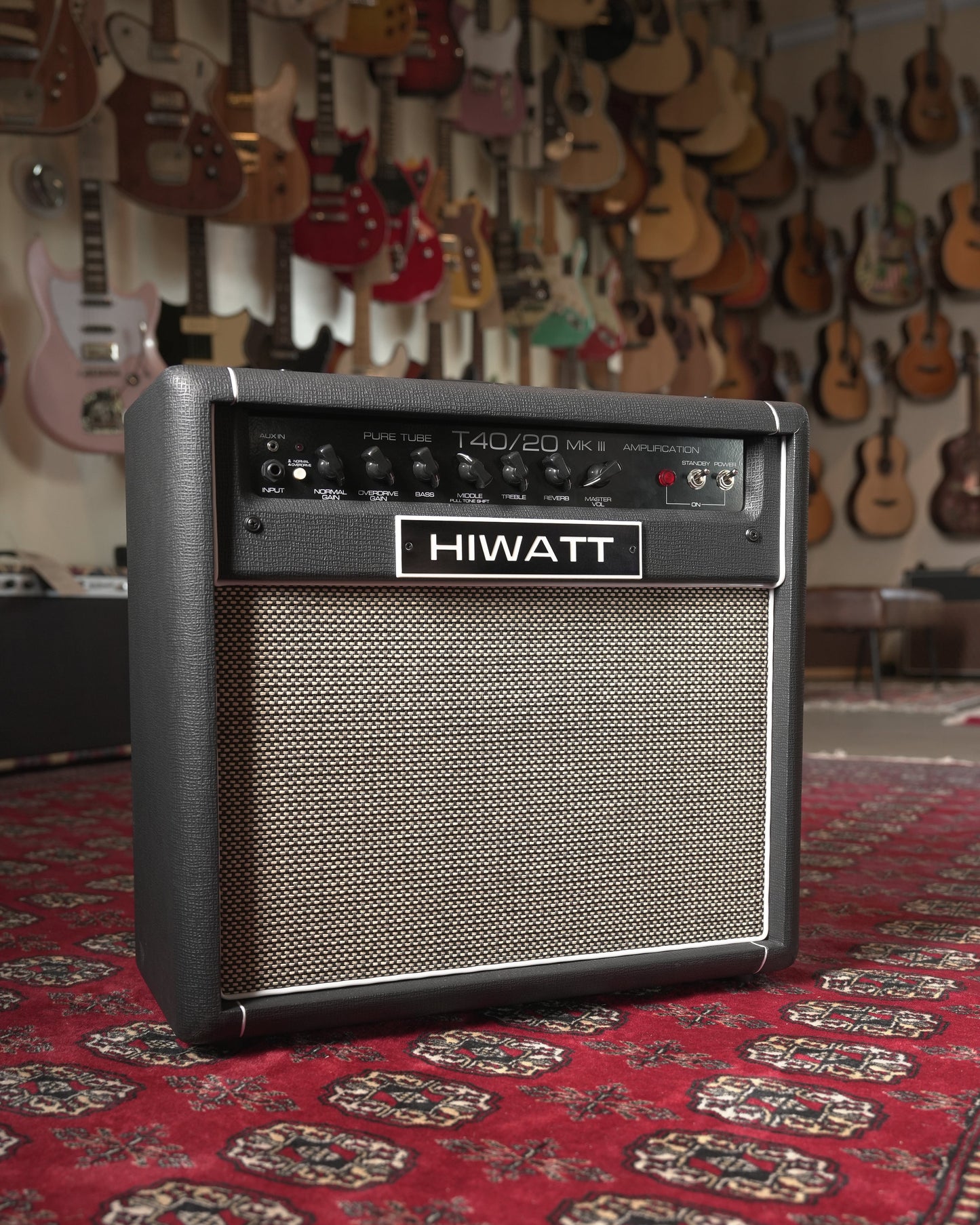 Hiwatt T40/20 MkIII 40w-20w 1x12" Tube Guitar Amp Combo - Black Tolex