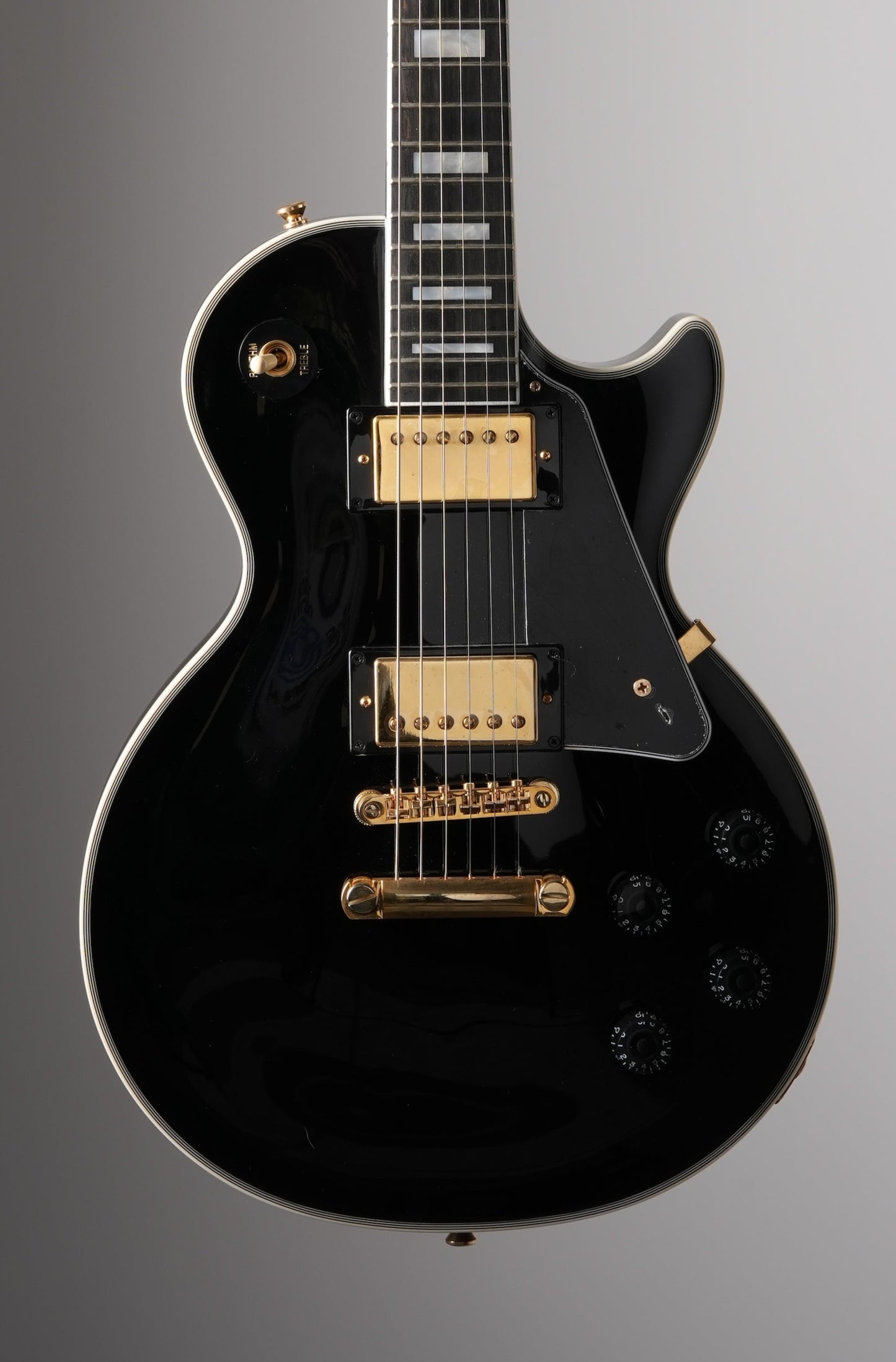 Epiphone "Inspired by Gibson Custom Shop" Les Paul Custom Electric Guitar - Ebony, w/ OHSC
