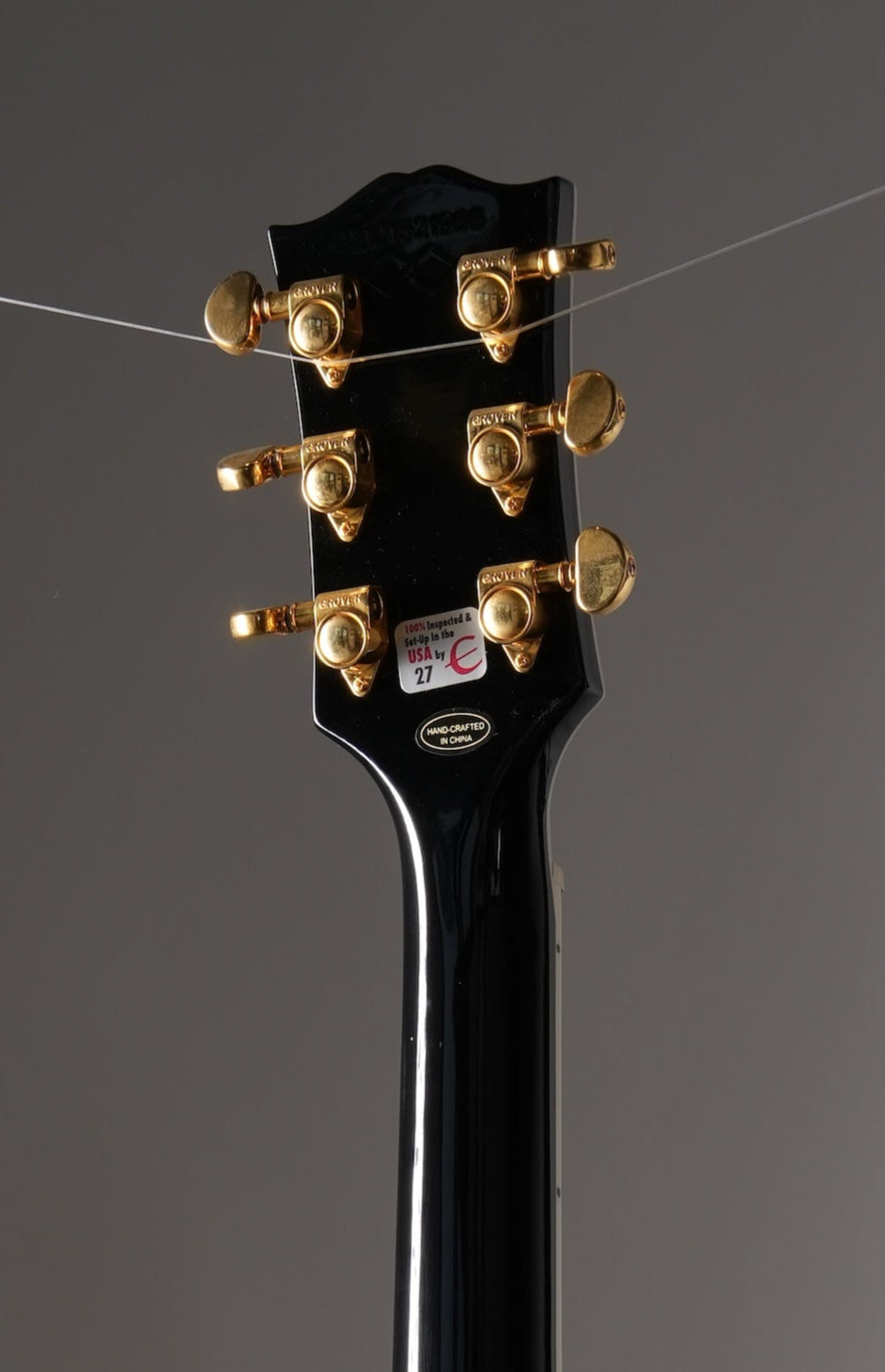 Epiphone "Inspired by Gibson Custom Shop" Les Paul Custom Electric Guitar - Ebony, w/ OHSC