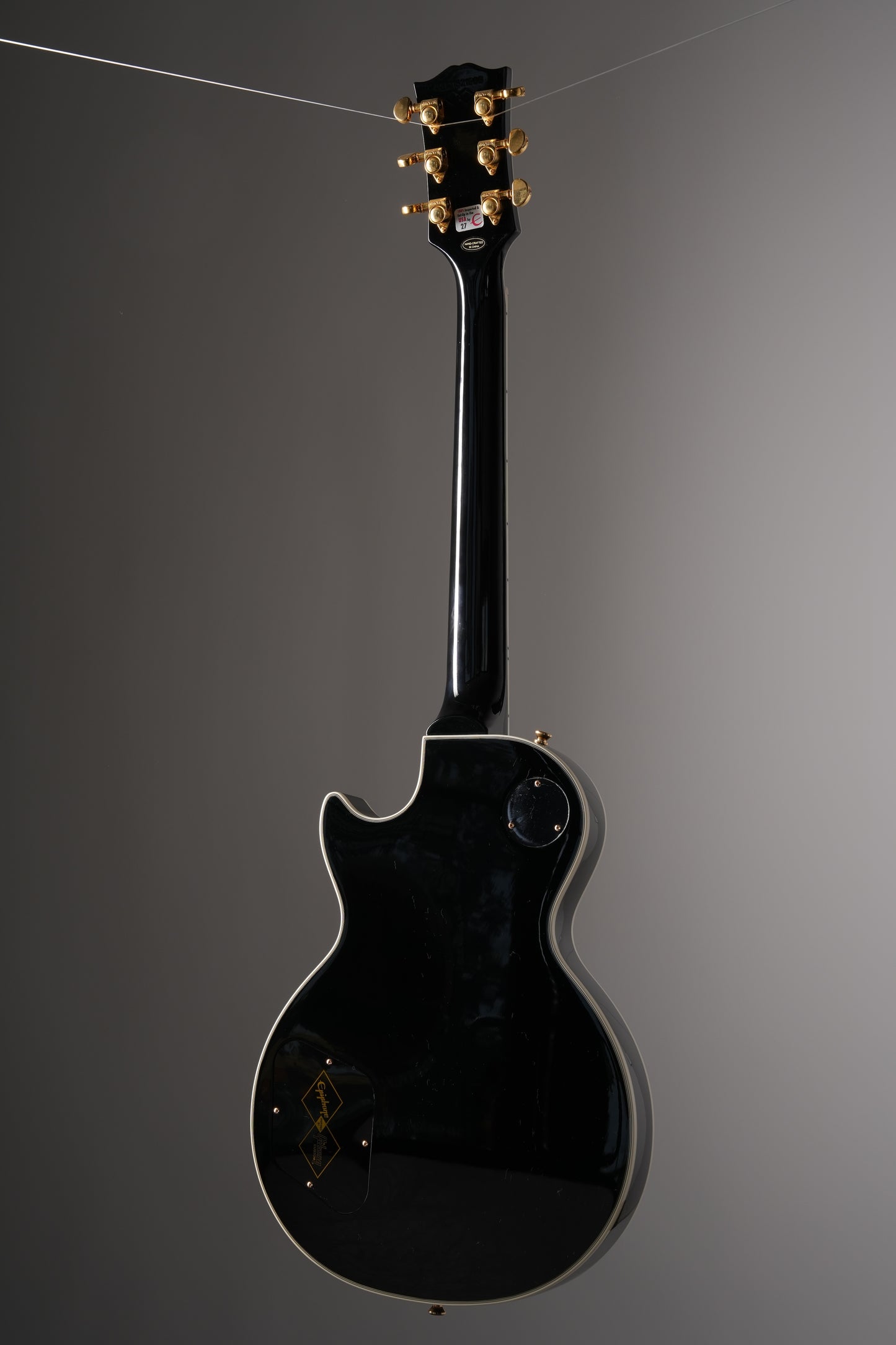 Epiphone "Inspired by Gibson Custom Shop" Les Paul Custom Electric Guitar - Ebony, w/ OHSC