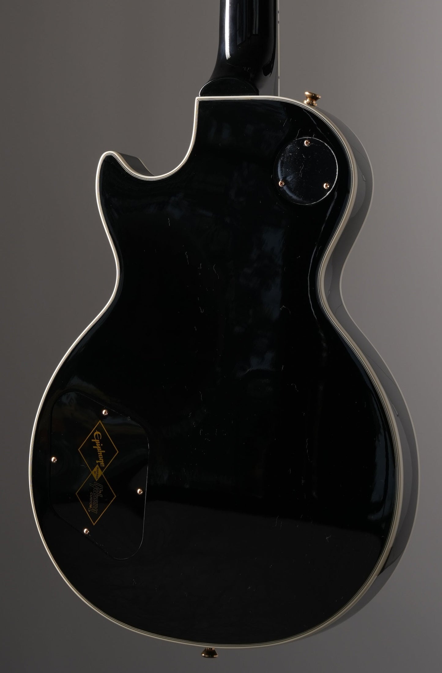 Epiphone "Inspired by Gibson Custom Shop" Les Paul Custom Electric Guitar - Ebony, w/ OHSC