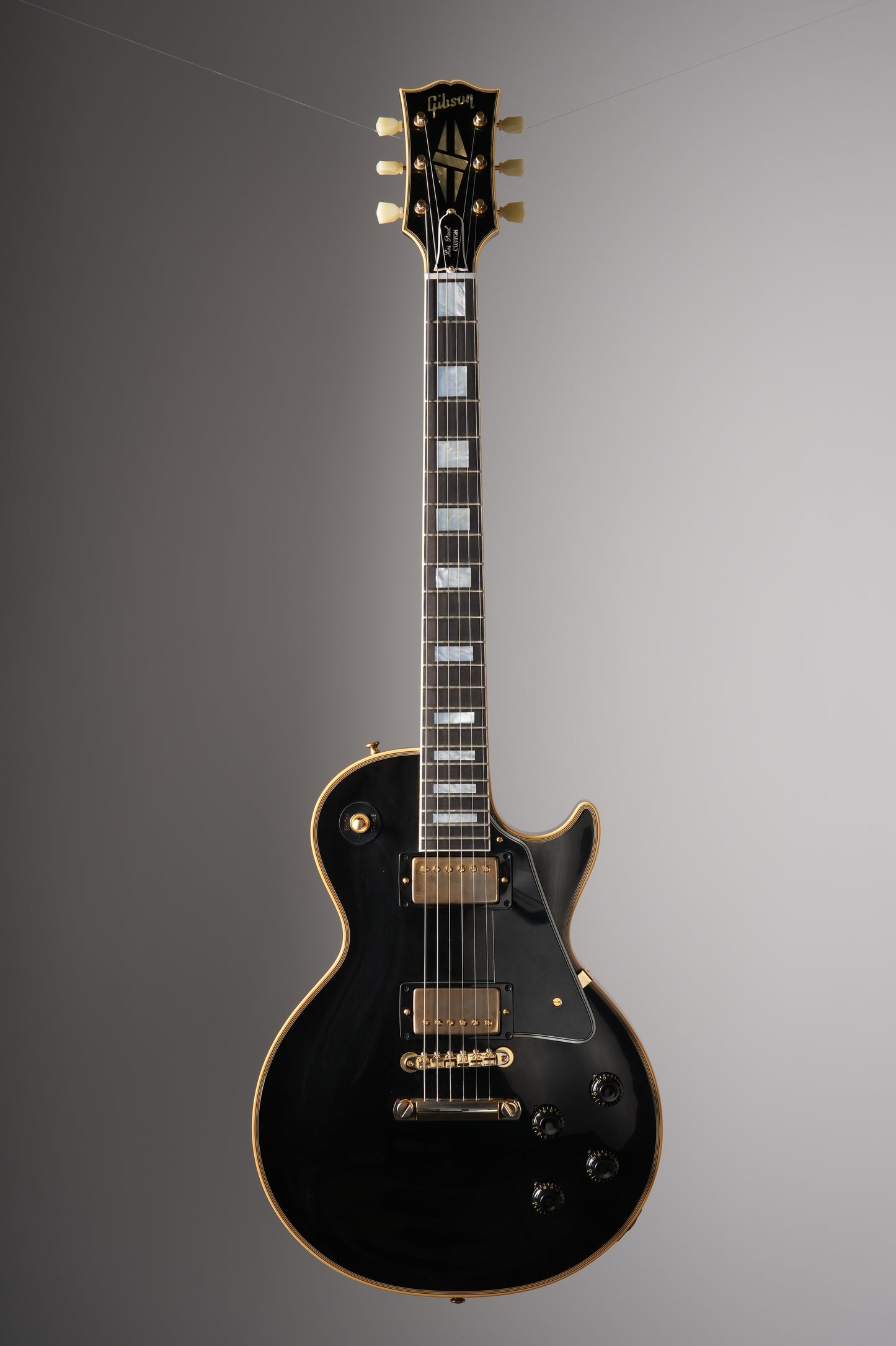 Gibson Custom Shop 1957 Les Paul Custom Reissue VOS Electric Guitar - Ebony, w/ OHSC