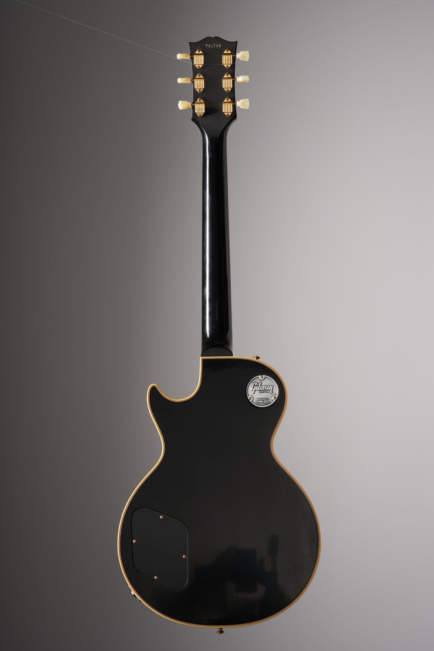 Gibson Custom Shop 1957 Les Paul Custom Reissue VOS Electric Guitar - Ebony, w/ OHSC