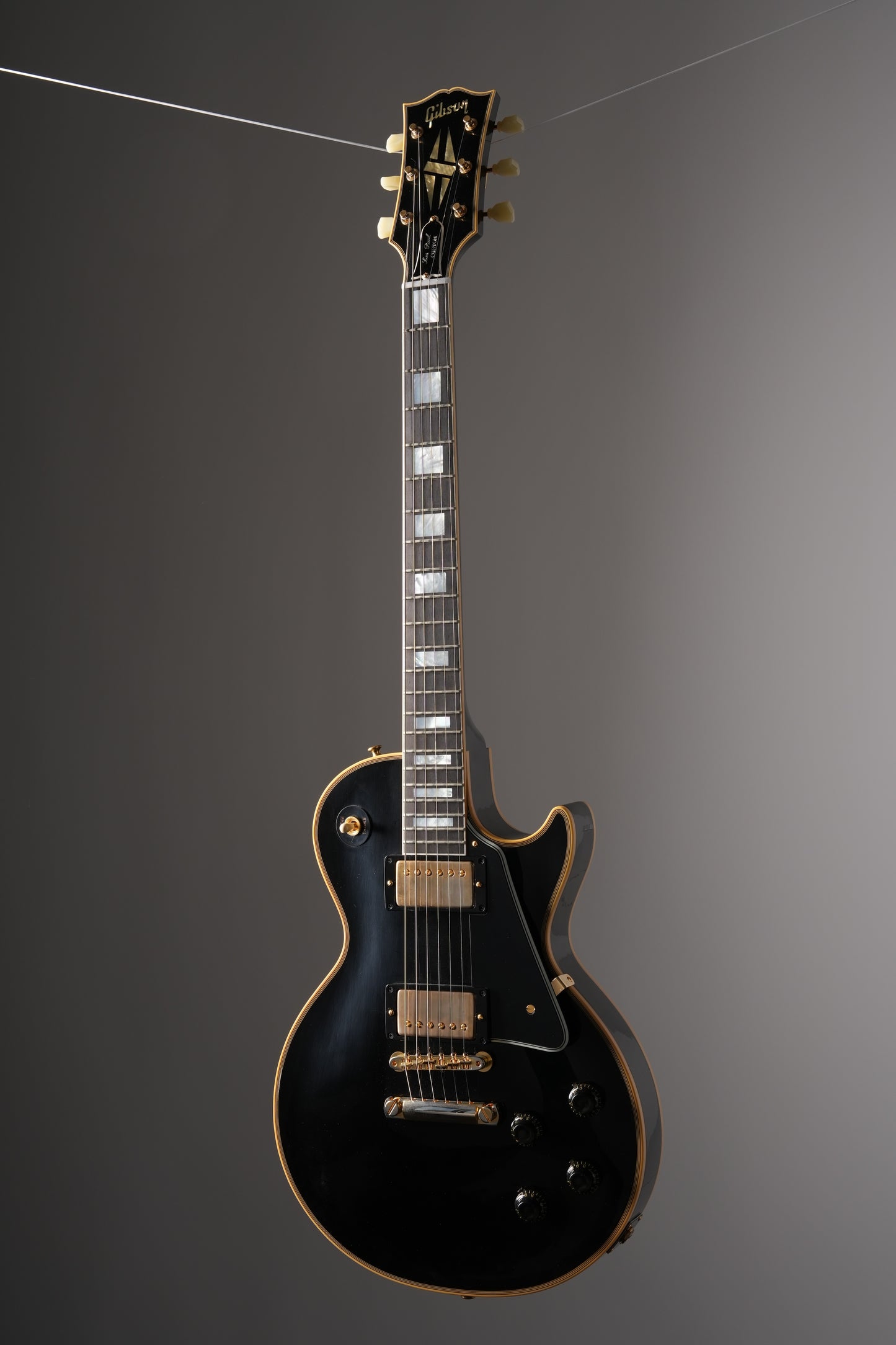 Gibson Custom Shop 1957 Les Paul Custom Reissue VOS Electric Guitar - Ebony, w/ OHSC