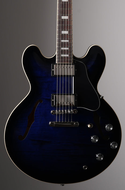Gibson ES-335 Custom Color Semi-Hollow Electric Guitar - Deep Ocean Burst, w/ OHSC