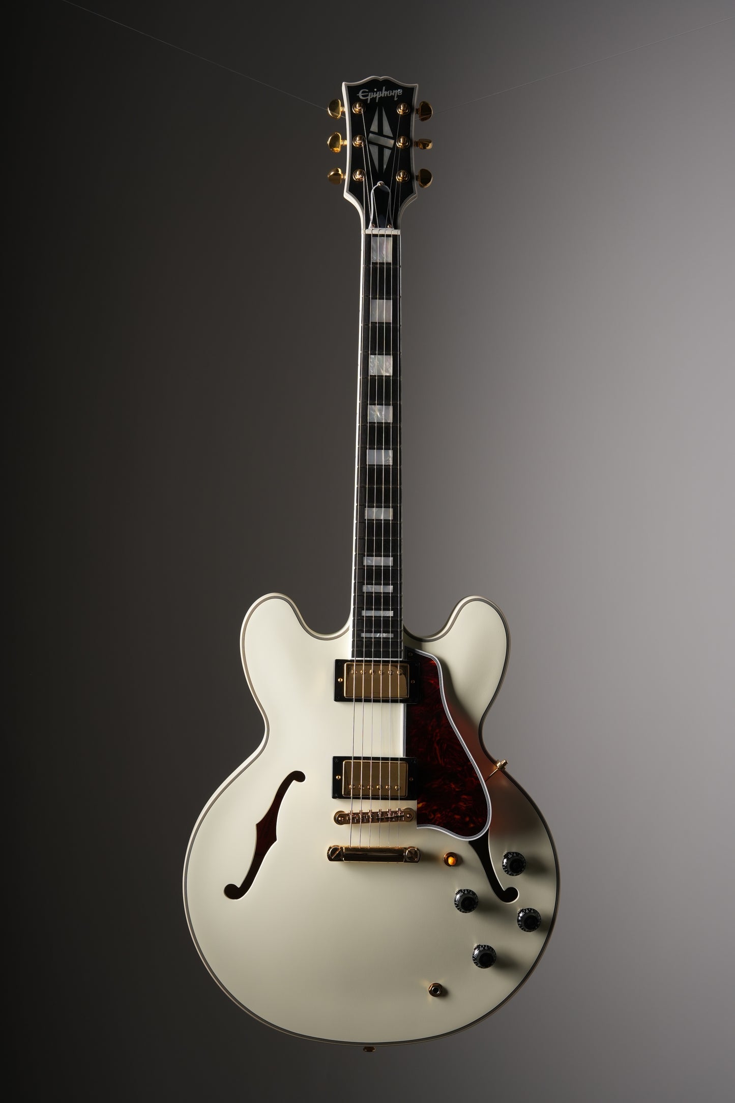 Epiphone "Inspired by Gibson Custom Shop" ES-355 '59 Semi-Hollow Electric Guitar - Classic White, w/ OHSC