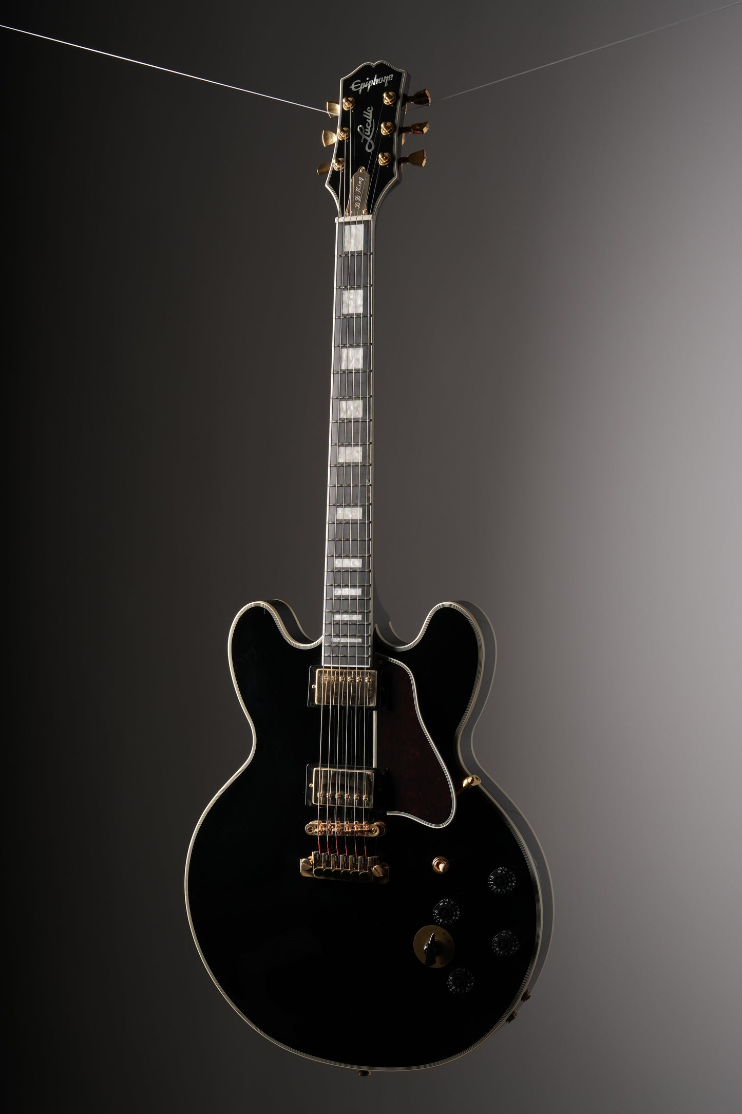 Epiphone B.B. King Lucille Semi-Hollow Electric Guitar - Ebony, w/ Original Deluxe Soft Case