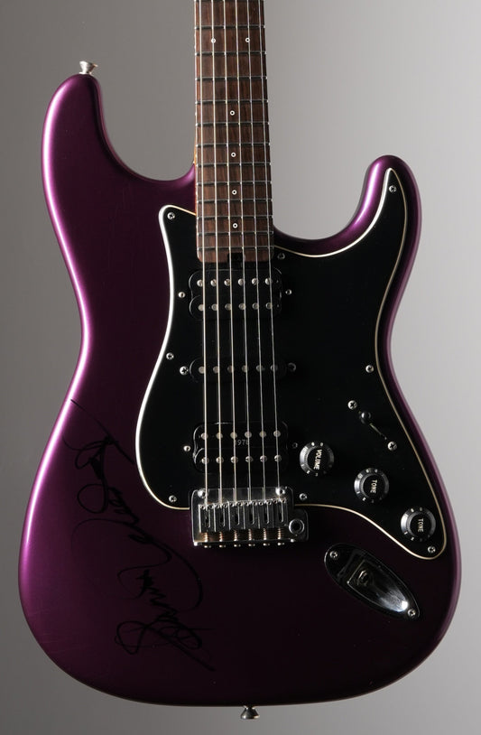 Shabat Lynx HSH Super Strat Electric Guitar - Purple, w/ OHSC (signed by Shannon Tweed, Gene Simmons’ wife)