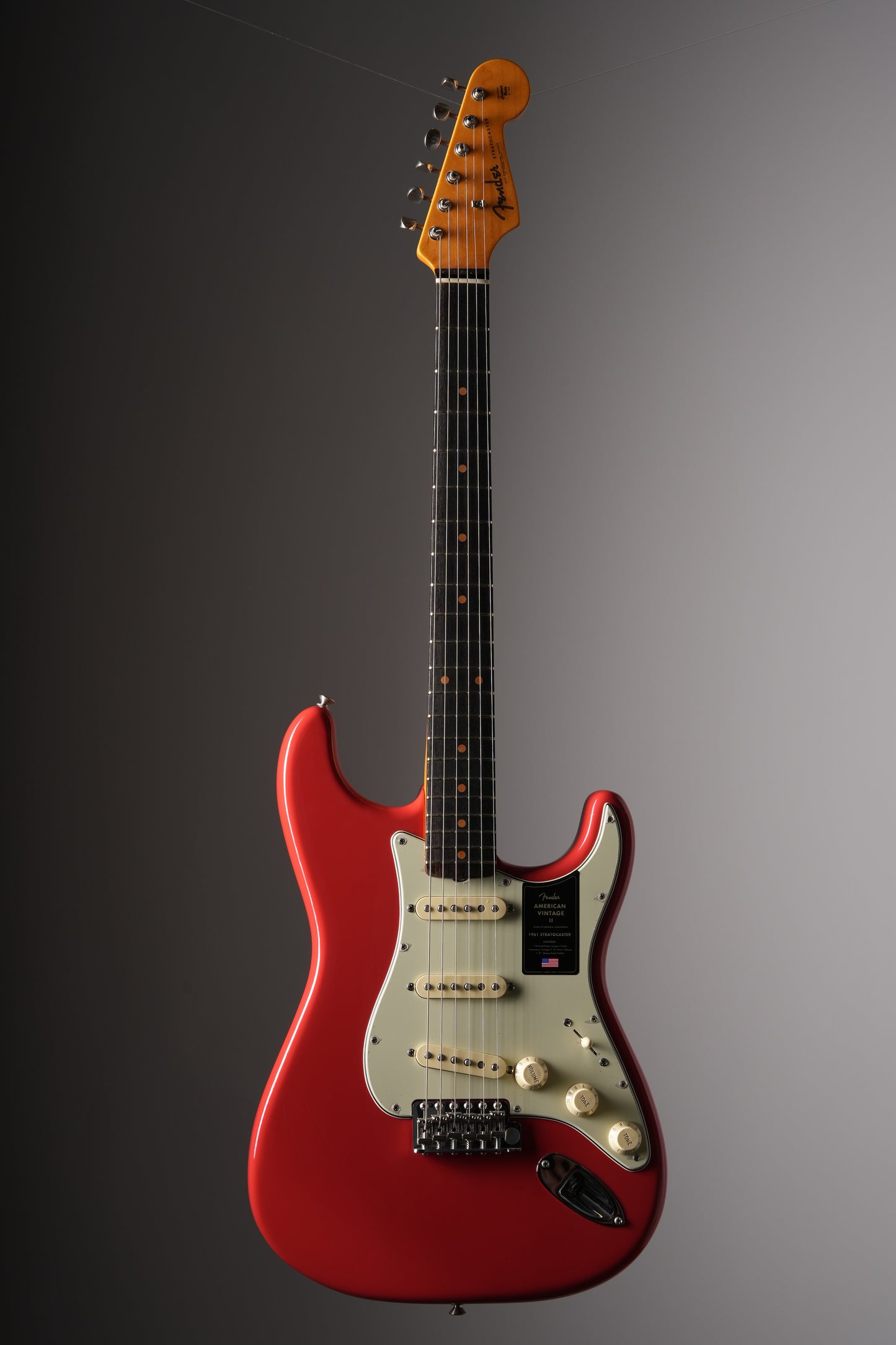 Fender American Vintage II 1961 Stratocaster Electric Guitar - Fiesta Red, w/ OHSC