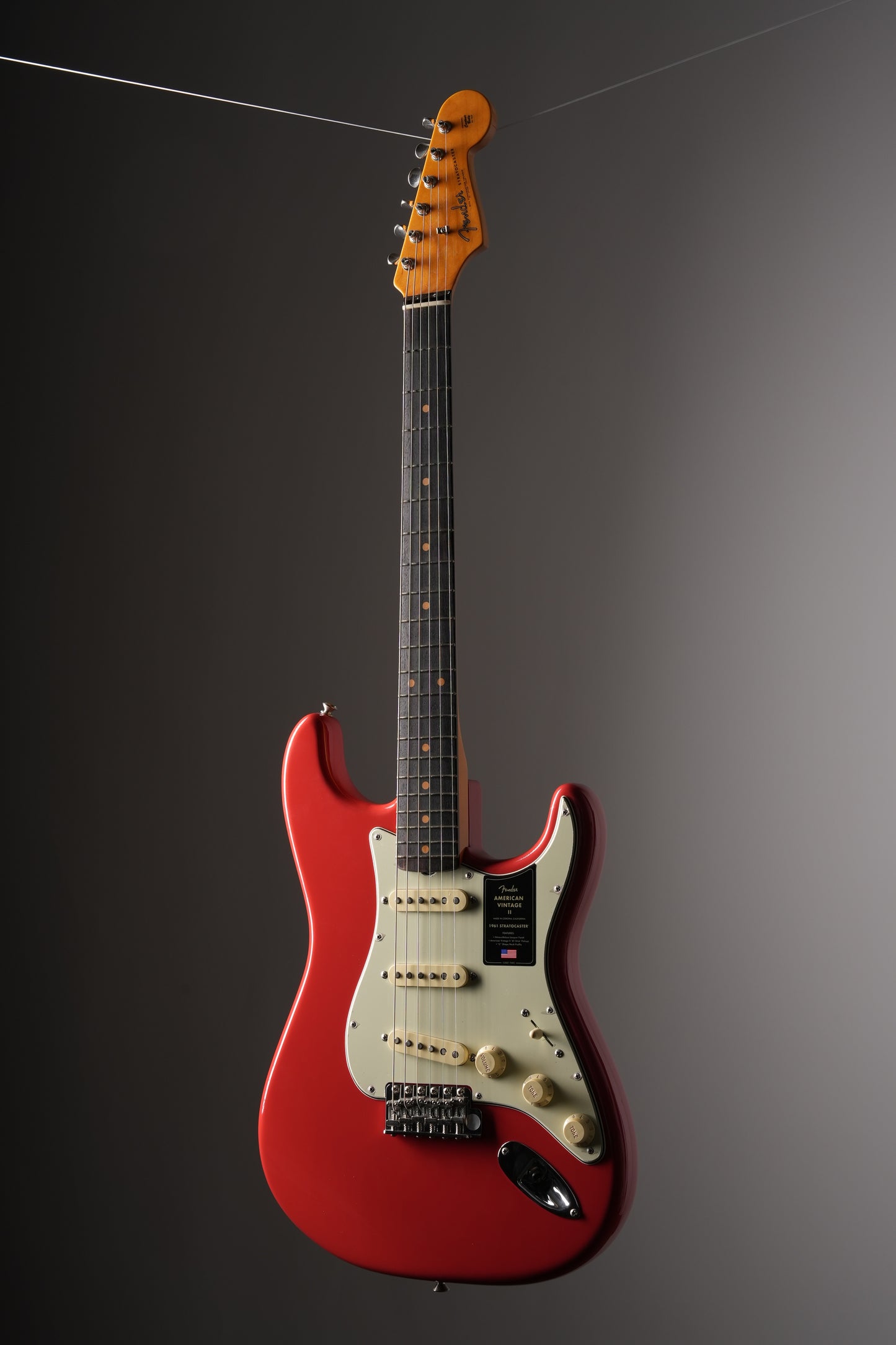 Fender American Vintage II 1961 Stratocaster Electric Guitar - Fiesta Red, w/ OHSC