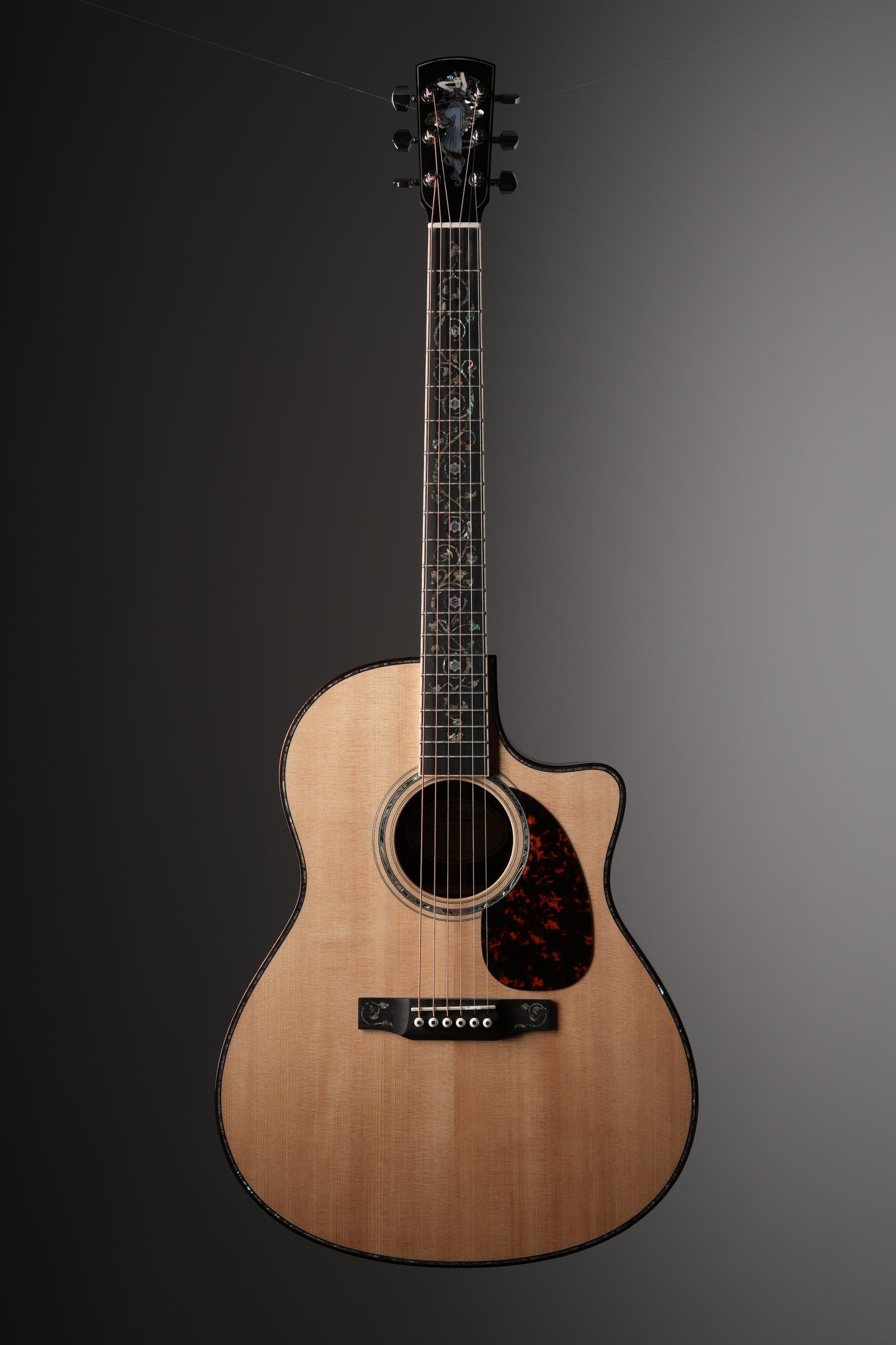 Larrivee LV-10 Deluxe Custom Mucha Lady and Vine Acoustic Guitar - Natural, incl. OHSC