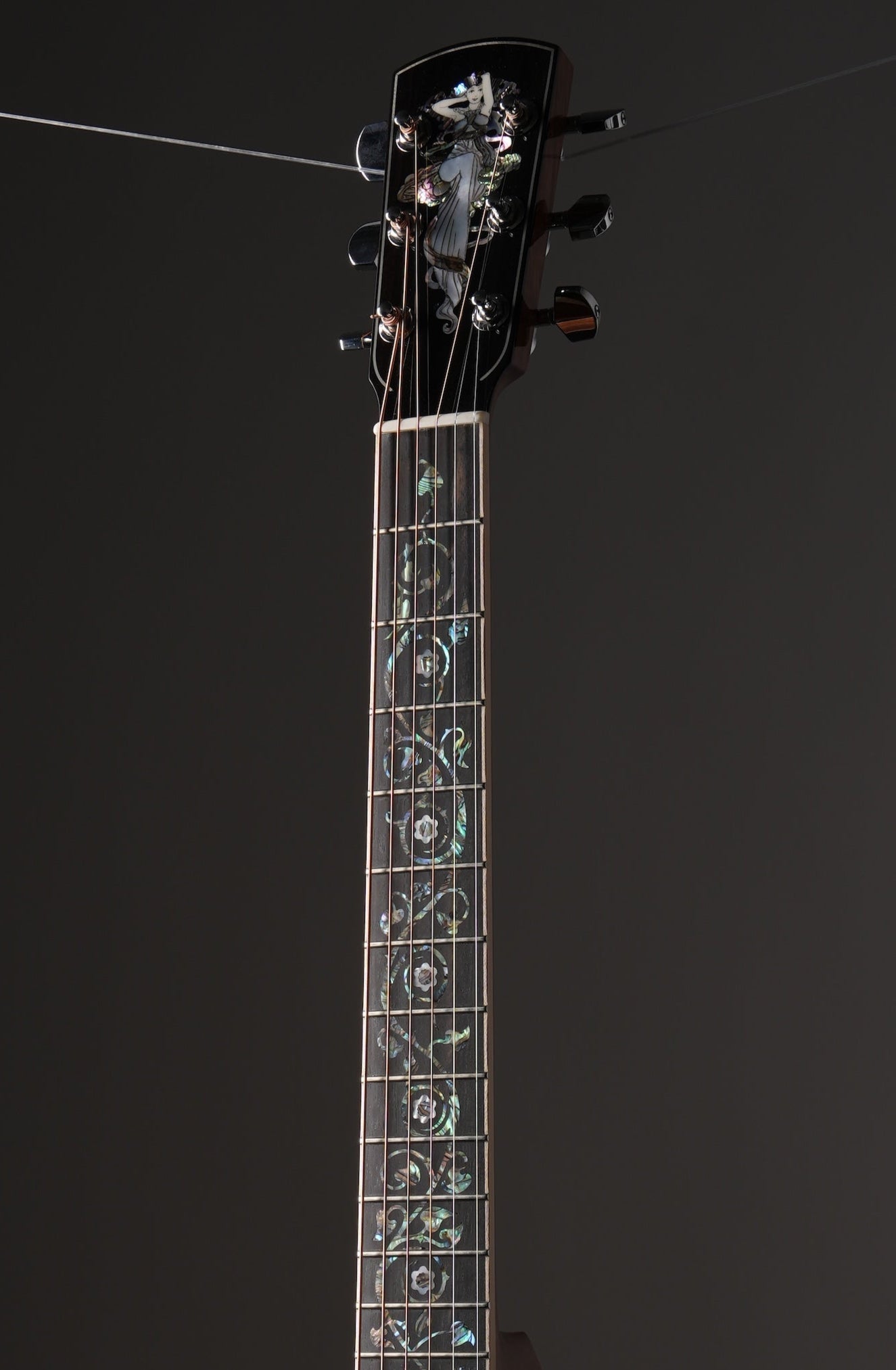 Larrivee LV-10 Deluxe Custom Mucha Lady and Vine Acoustic Guitar - Natural, incl. OHSC