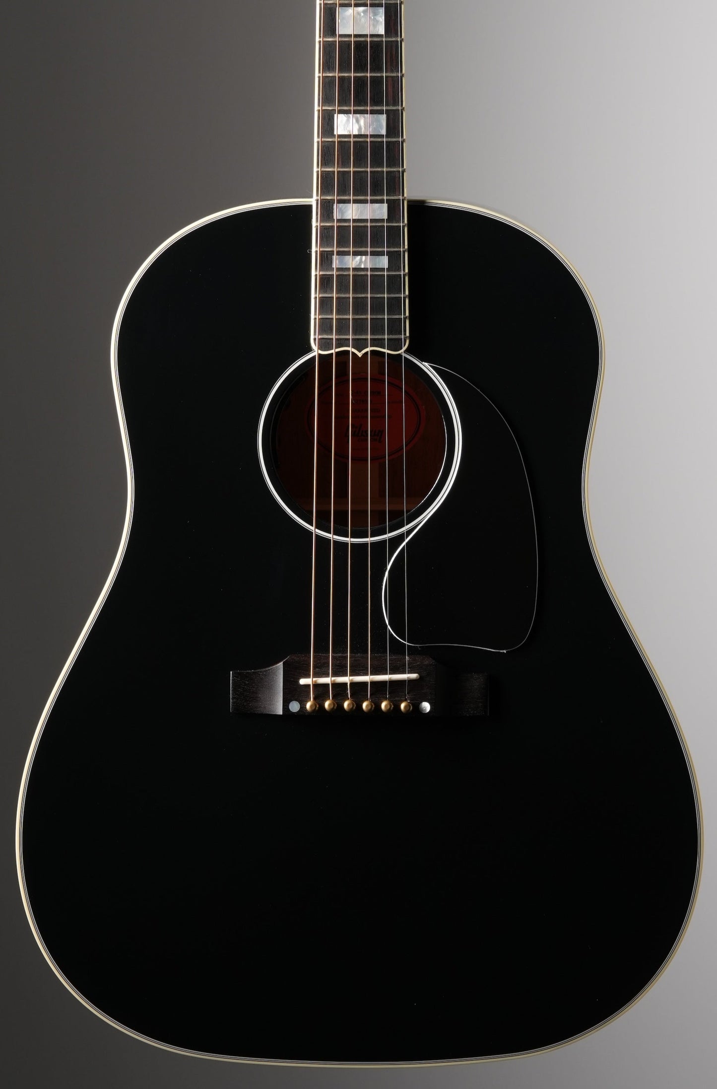 Gibson J-45 Custom Acoustic Electric Guitar - Ebony, incl. OHSC