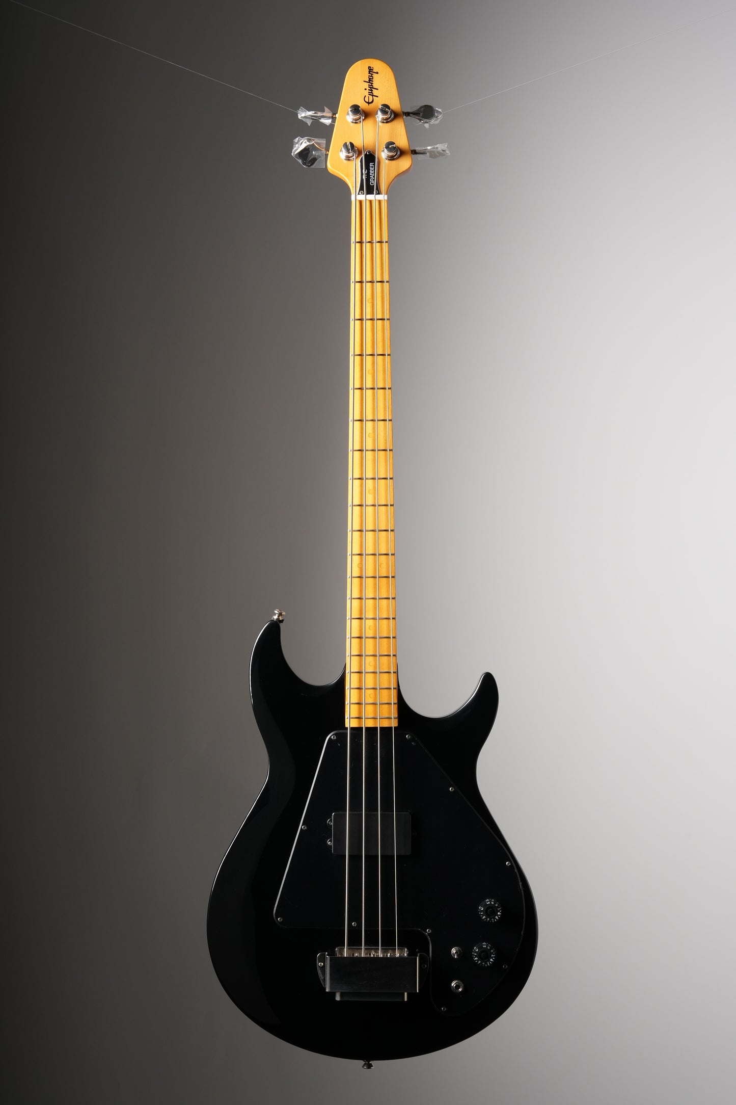 Epiphone Grabber Electric Bass - Ebony, w/ Original Gig Bag