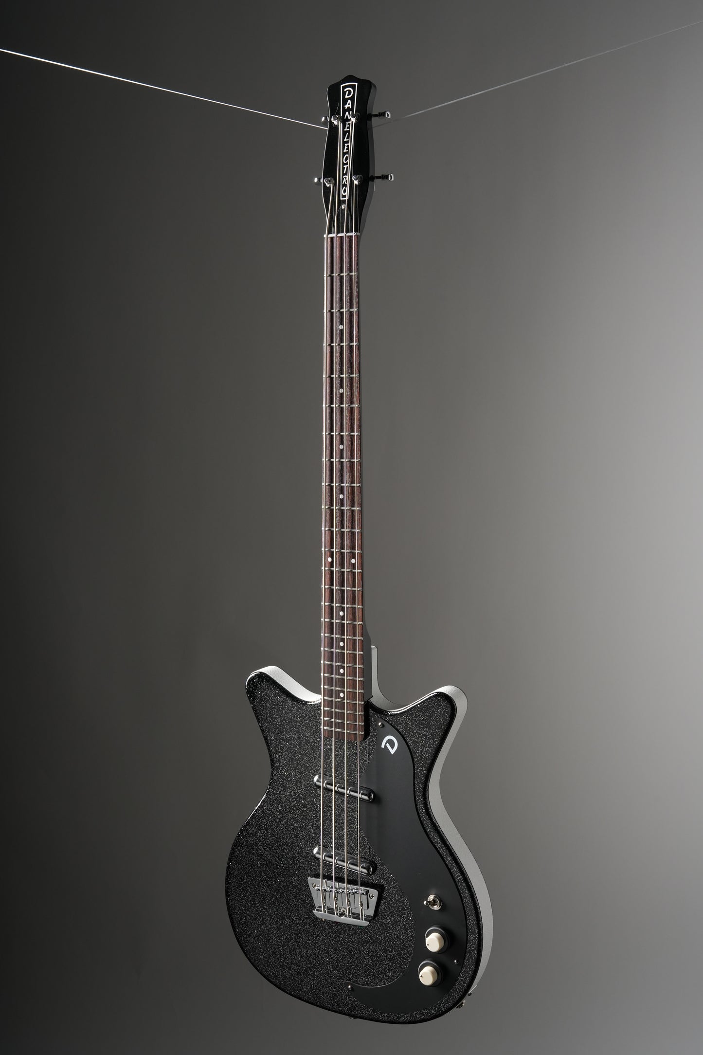 Danelectro '59 DC Short Scale Electric Bass - Black Metalflake