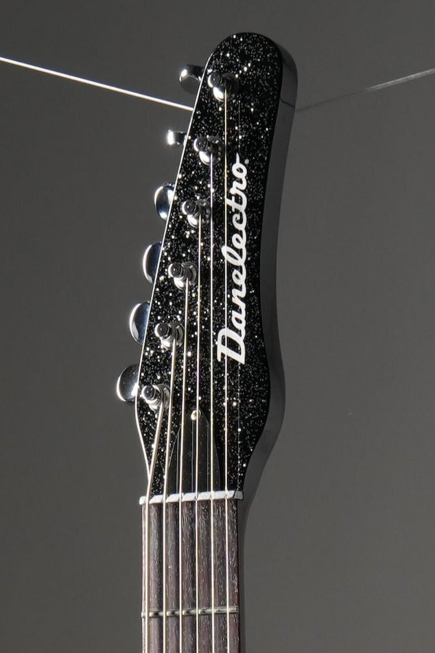 Danelectro Baritone Electric Guitar - Black Metalflake