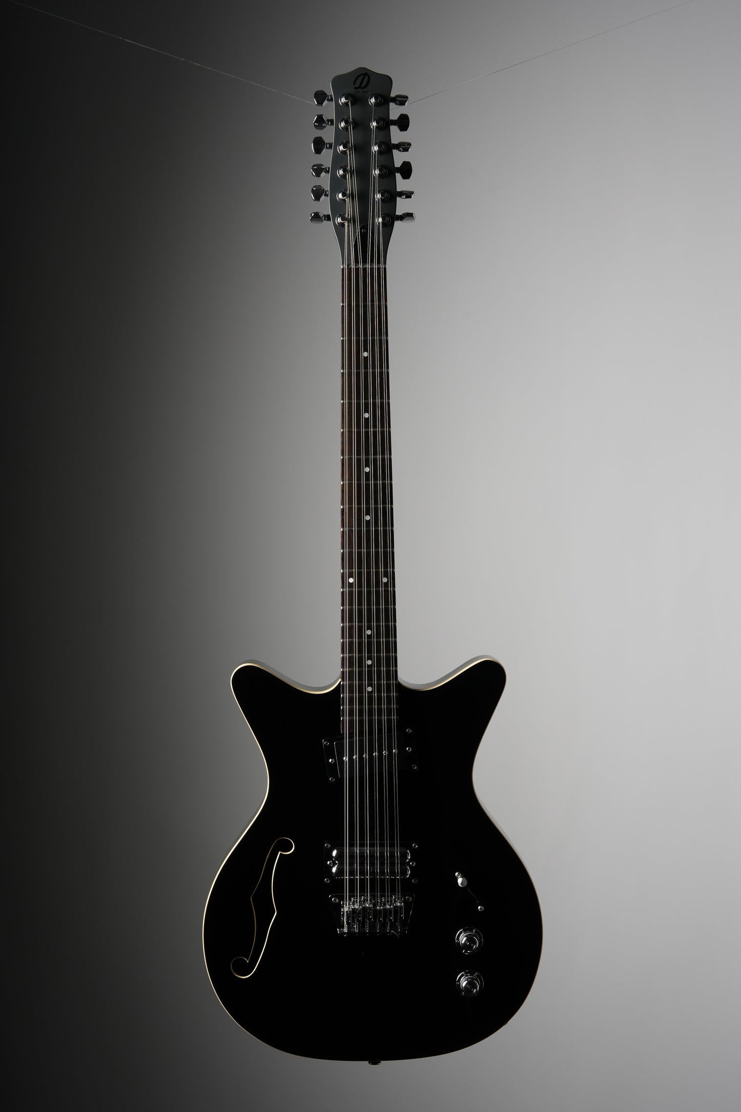 Danelectro Fifty Niner 12-String Semi-Hollowbody Electric Guitar - Black