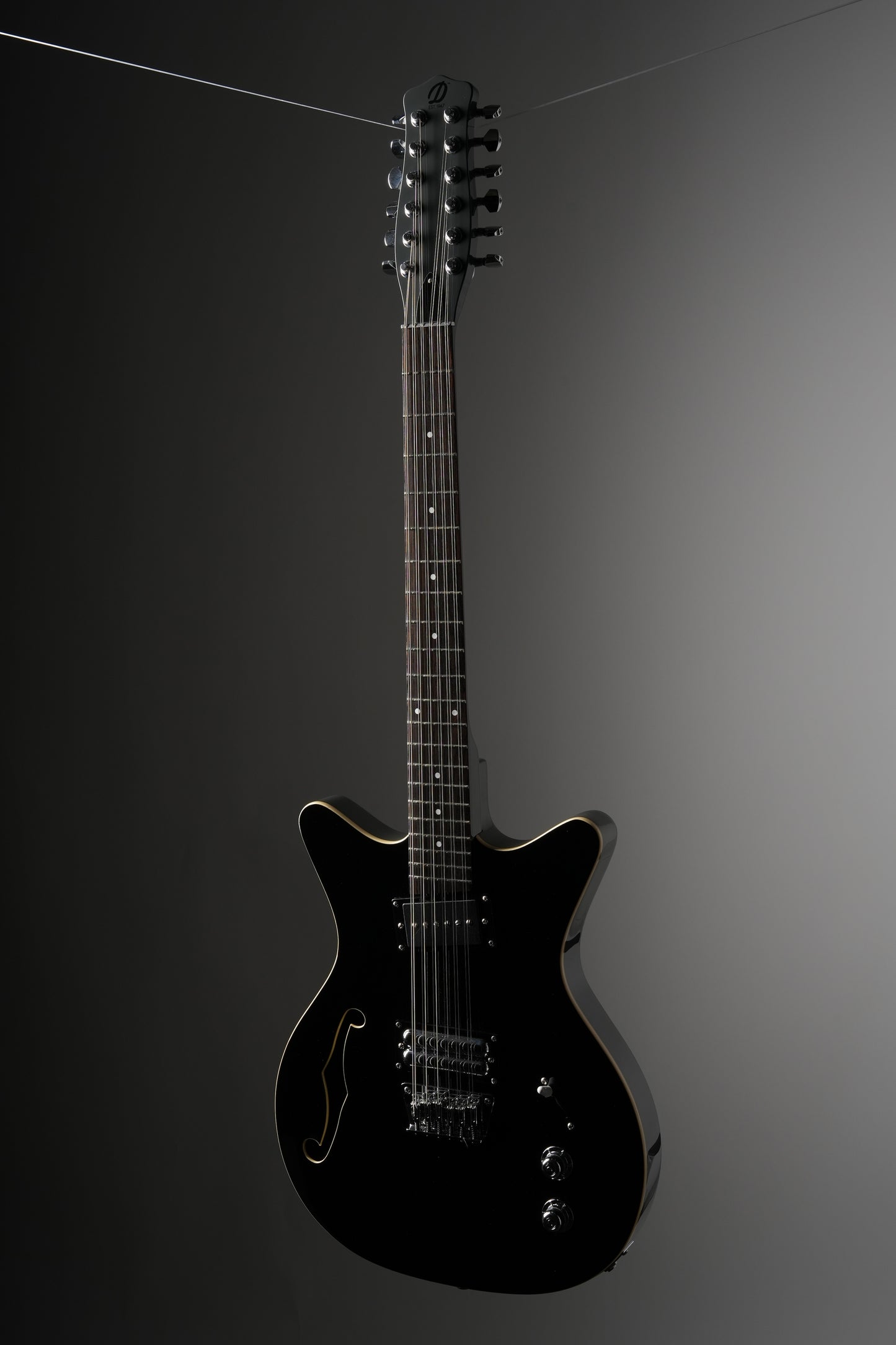 Danelectro Fifty Niner 12-String Semi-Hollowbody Electric Guitar - Black