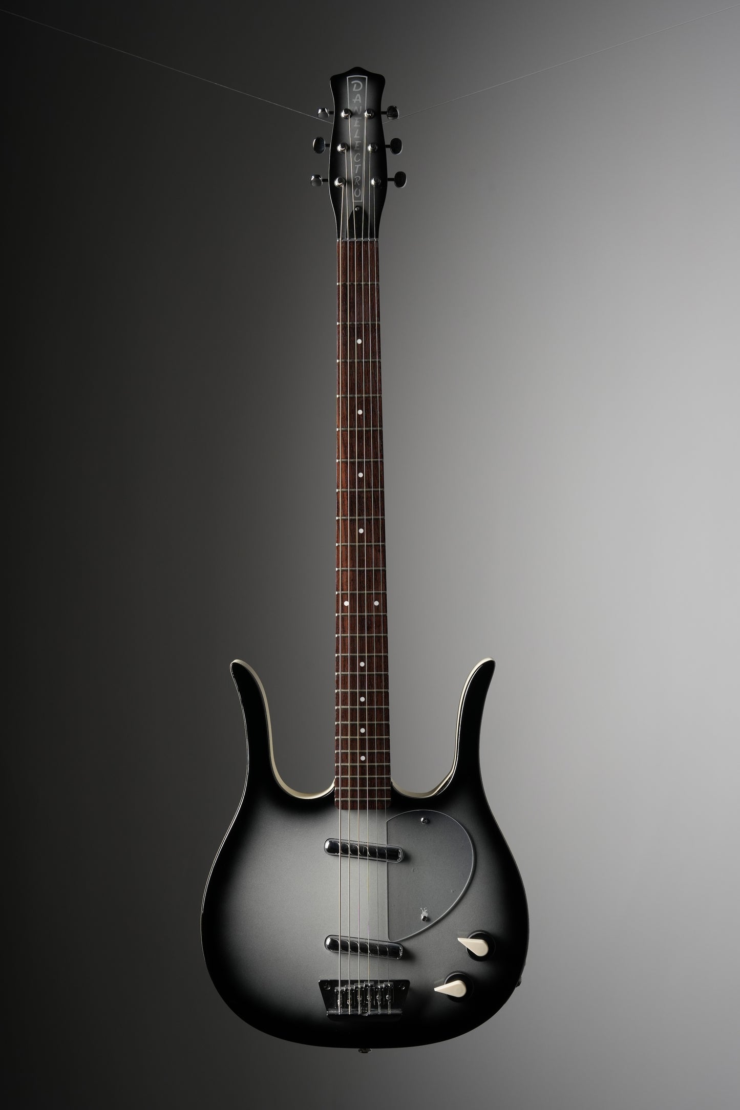 Danelectro Longhorn Baritone Electric Guitar - Silver Burst