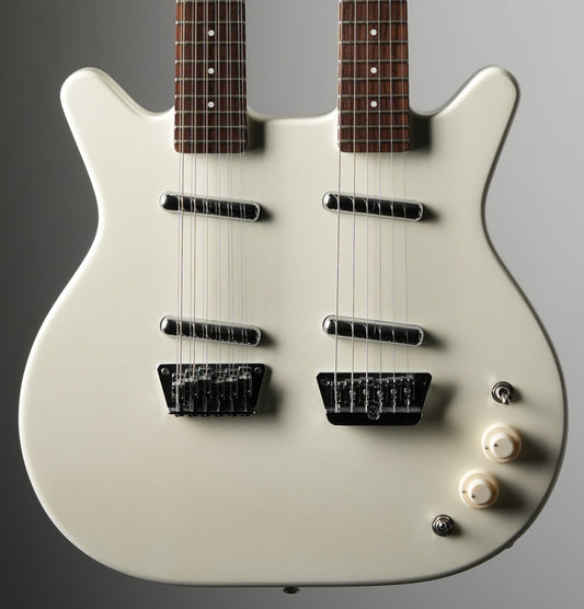 Danelectro Doubleneck 6/12 Electric Guitar - White Pearl