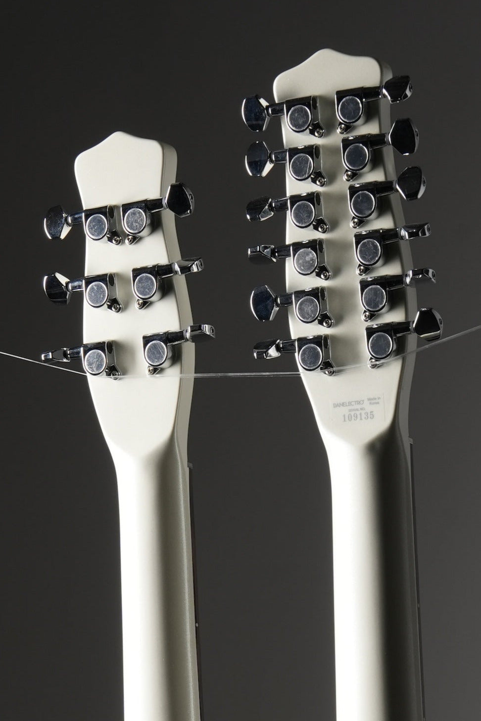 Danelectro Doubleneck 6/12 Electric Guitar - White Pearl