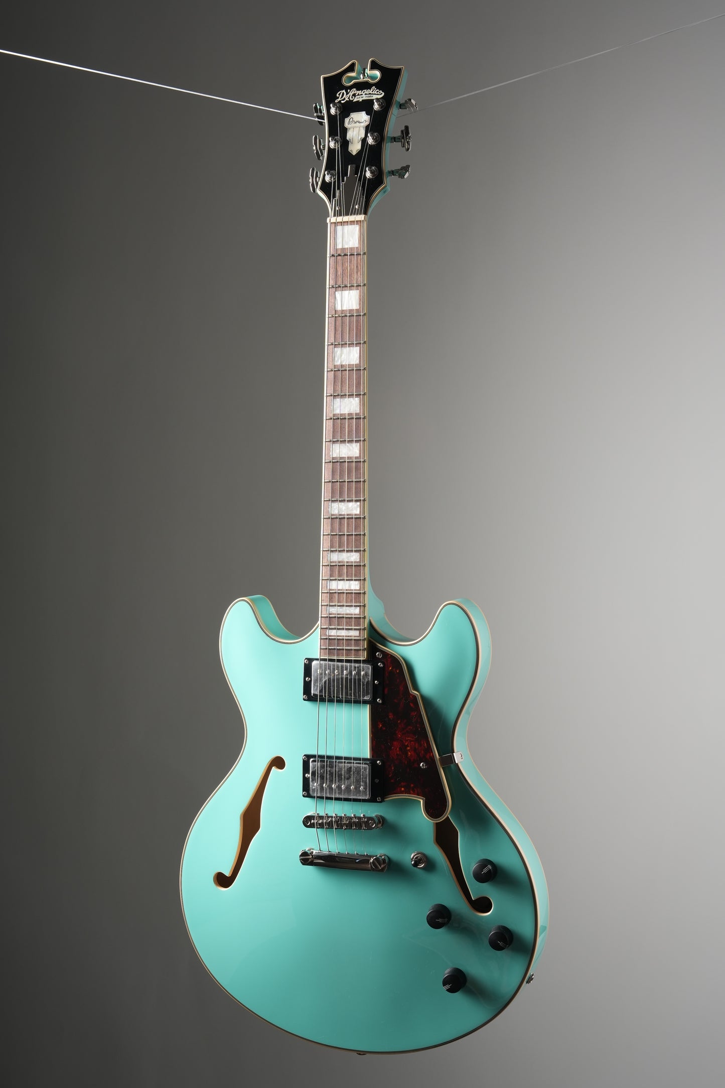 D'Angelico Premier DC Semi-Hollow Electric Guitar - Surf Green