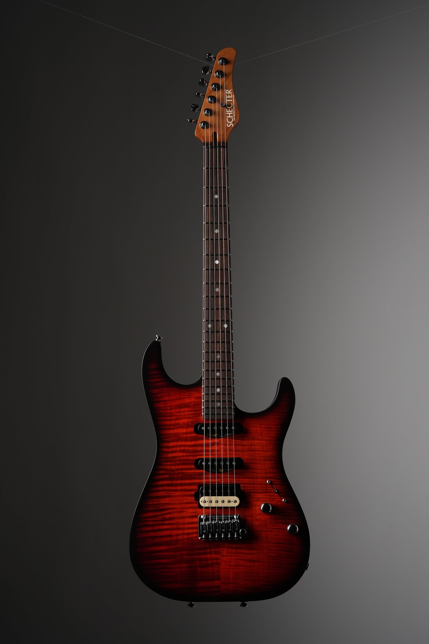 Schecter Sunset Custom II Tiger Flame Top