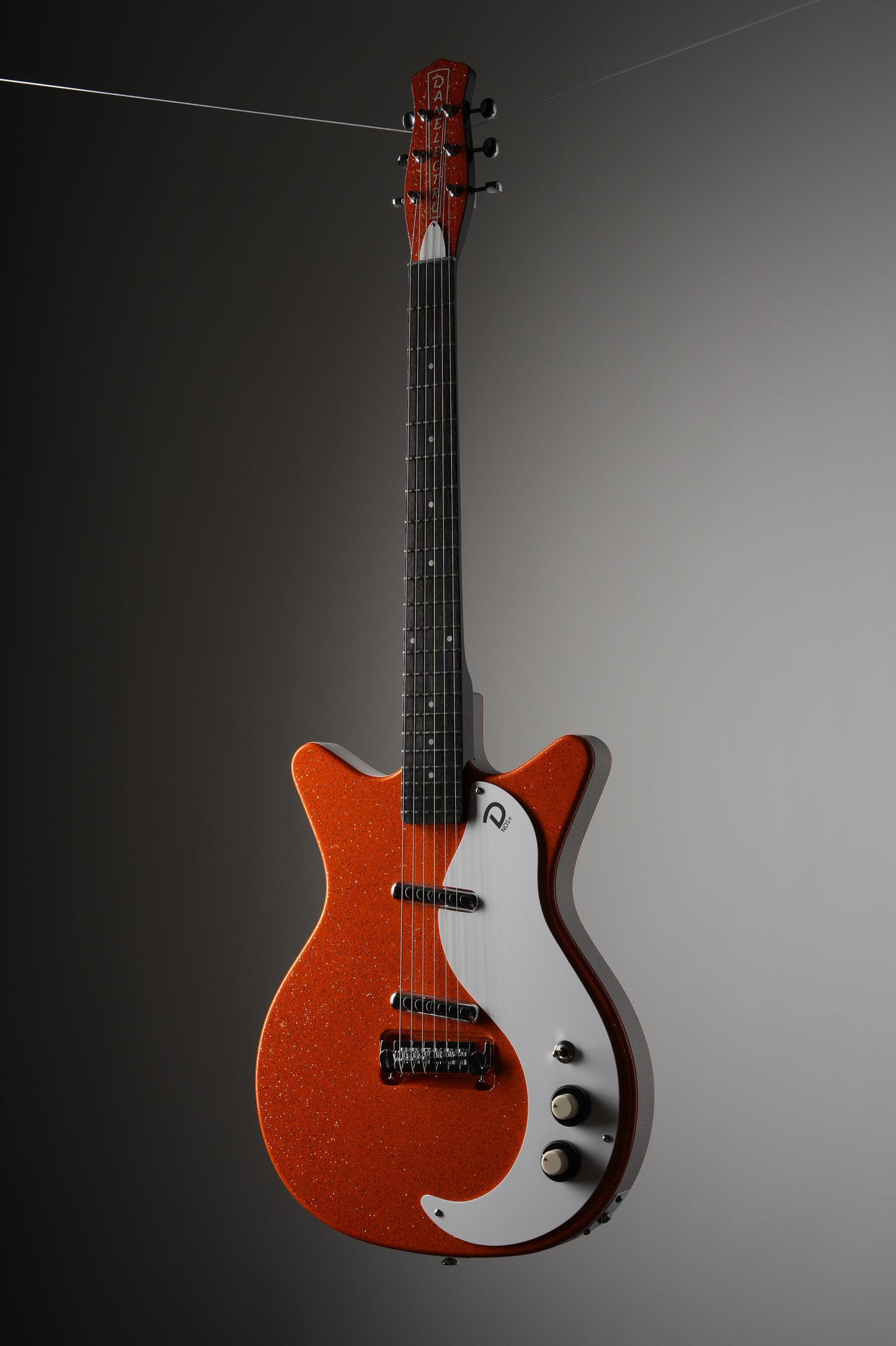 Danelectro 59 Mod New Old Stock Semi-Hollow Electric Guitar - Orange Metalflake