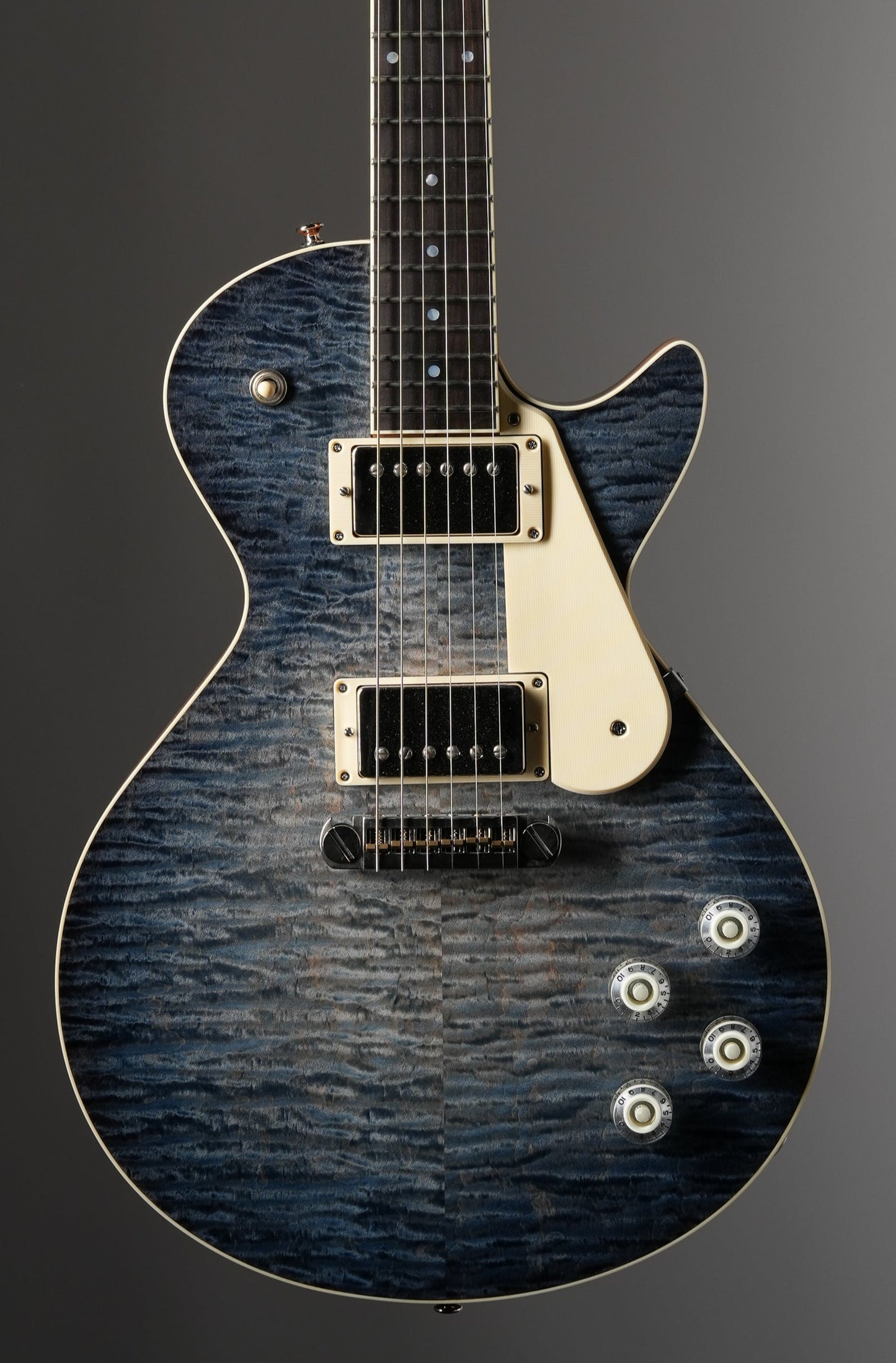 Liggett Guitars Sumi Electric Guitar - Flame Maple Top Bahama Blue, w/ OHSC
