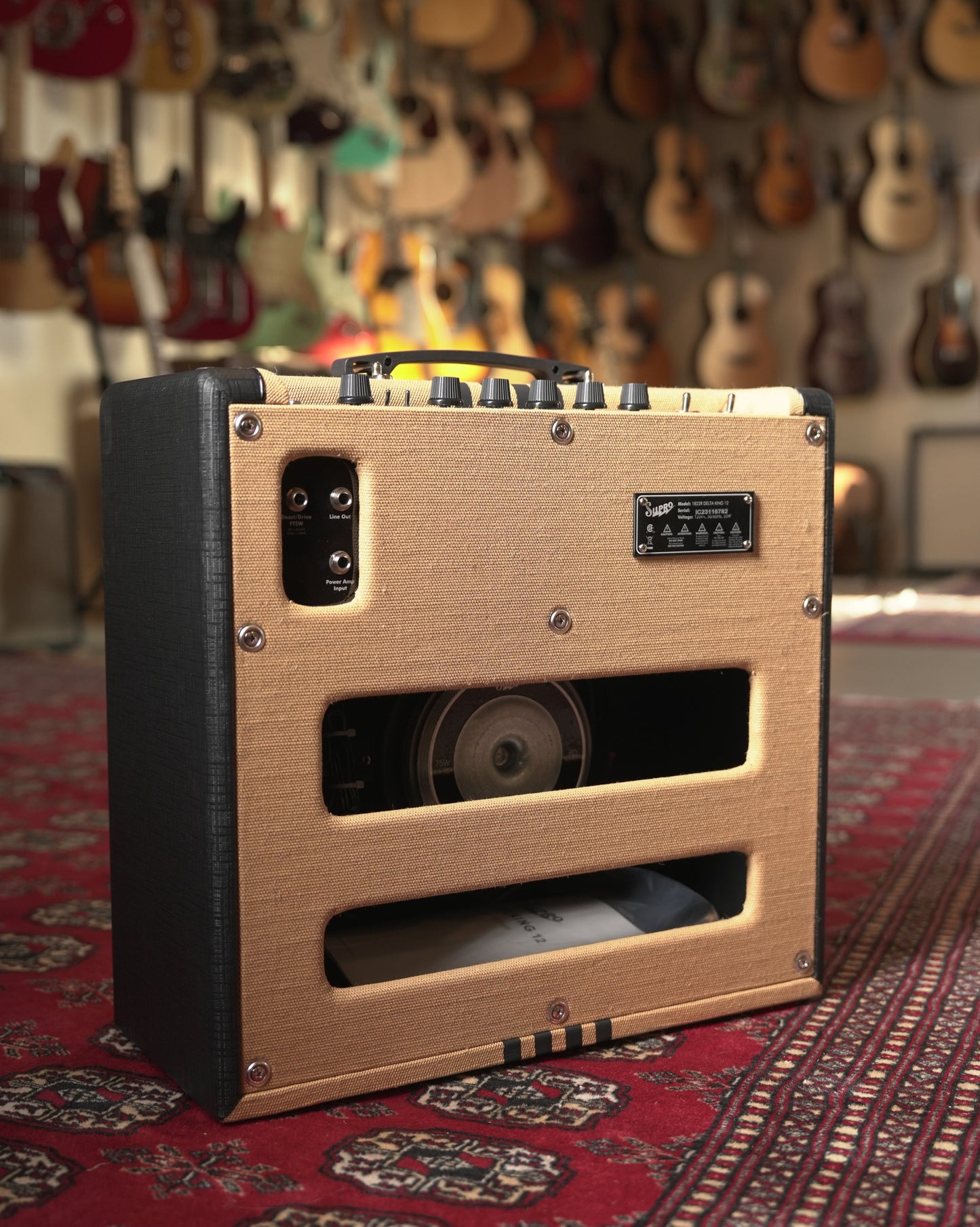 Supro Delta King 12 15w 1x12" Tube Guitar Amp Combo - Tweed w/ Black Stripes