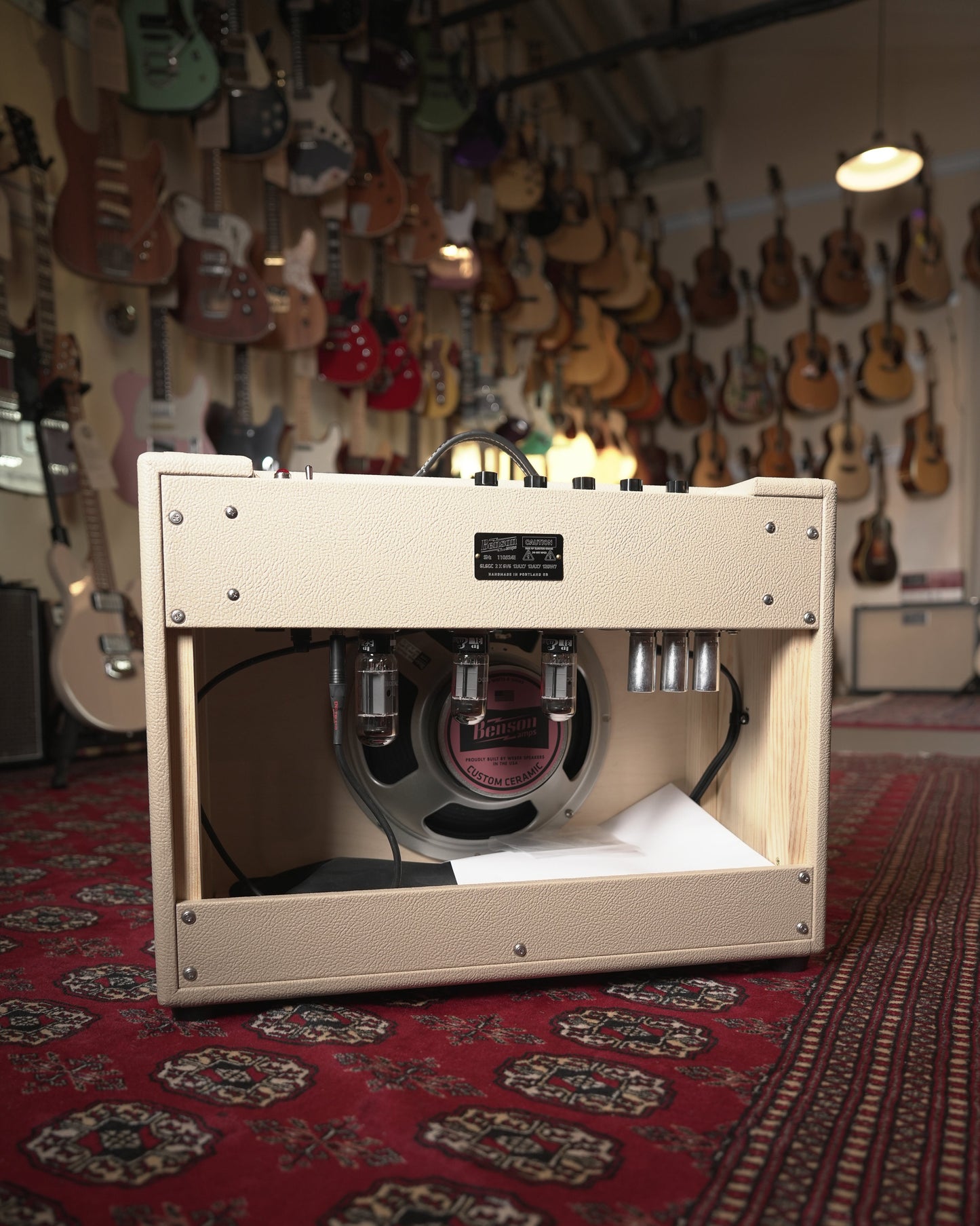 Benson Amps Monarch Reverb Plus 15w 1x12" Tube Guitar Amp Combo - Blonde Tolex w/ Purple Grille