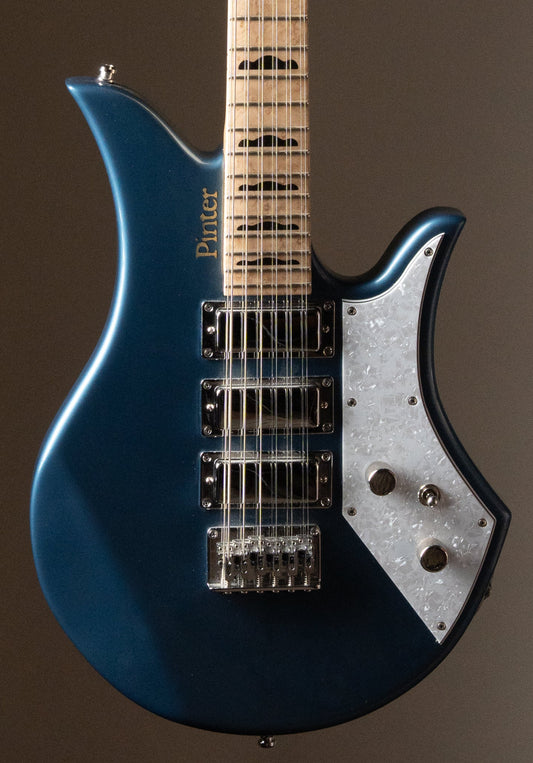 Pinter SB2 12-String Electric Guitar - Dark Turquoise, w/ Original Deluxe Soft Case