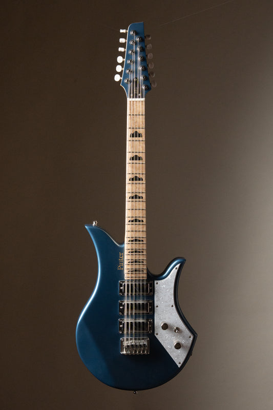 Pinter SB2 12-String Electric Guitar - Dark Turquoise, w/ Original Deluxe Soft Case