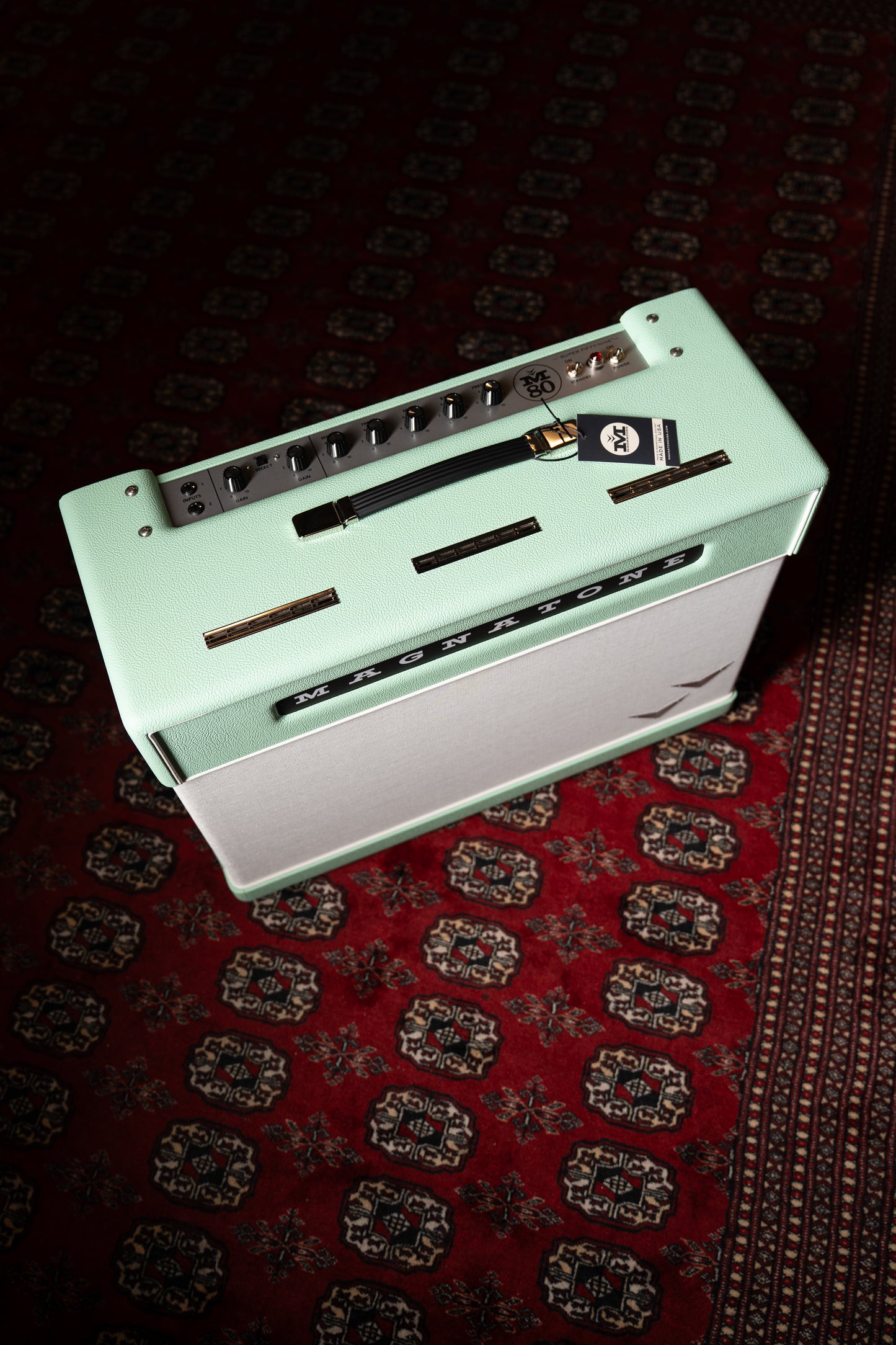 Magnatone Super Fifty-Nine M80 45w 2x12" Tube Guitar Amp Combo - Custom Seafoam Green w/ White Sparkle Grille