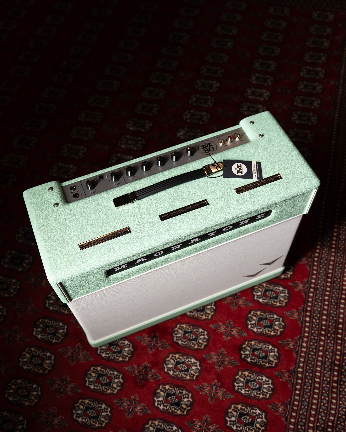 Magnatone Super Fifty-Nine M80 45w 2x12" Tube Guitar Amp Combo - Custom Seafoam Green w/ White Sparkle Grille