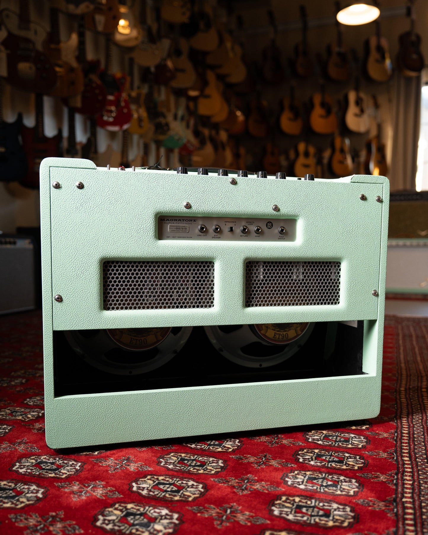 Magnatone Super Fifty-Nine M80 45w 2x12" Tube Guitar Amp Combo - Custom Seafoam Green w/ White Sparkle Grille