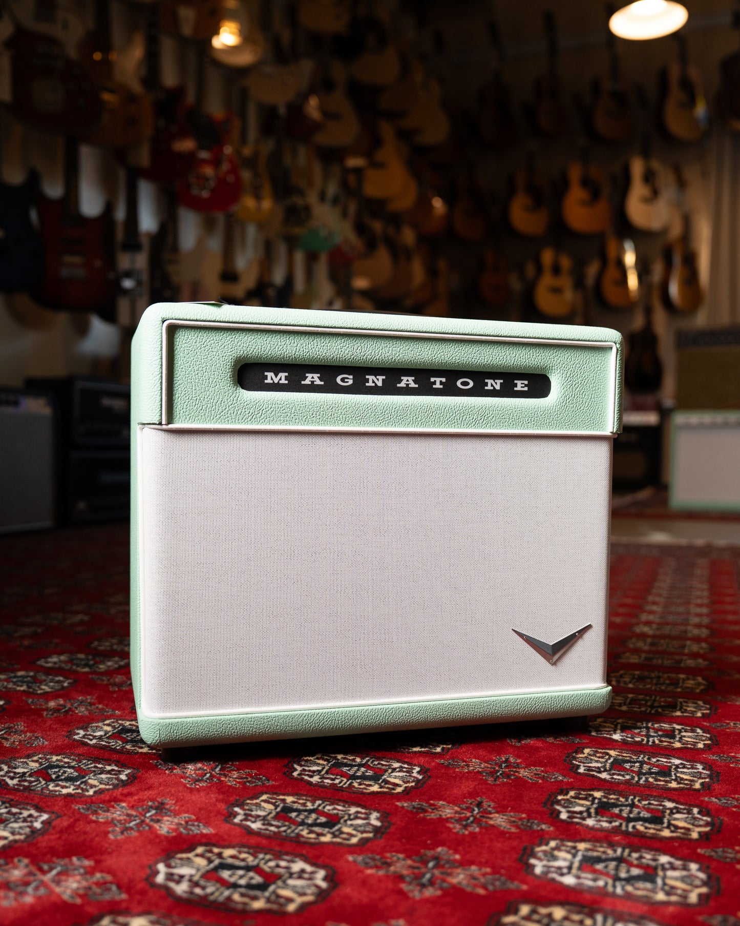 Magnatone Baby M80 12w 1x10" Tube Guitar Amp Combo - Custom Seafoam Green w/ White Sparkle Grille