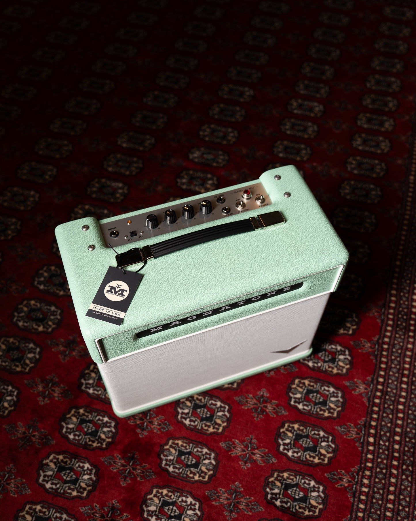 Magnatone Baby M80 12w 1x10" Tube Guitar Amp Combo - Custom Seafoam Green w/ White Sparkle Grille