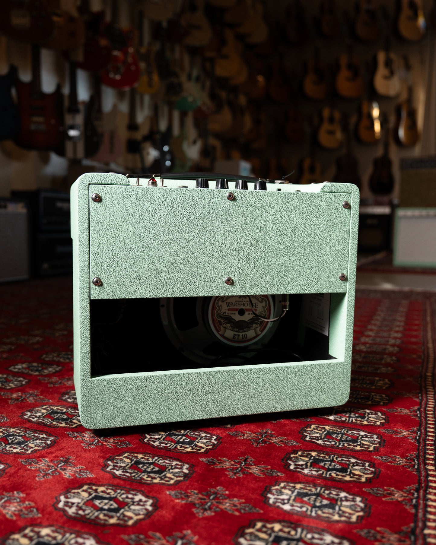 Magnatone Baby M80 12w 1x10" Tube Guitar Amp Combo - Custom Seafoam Green w/ White Sparkle Grille