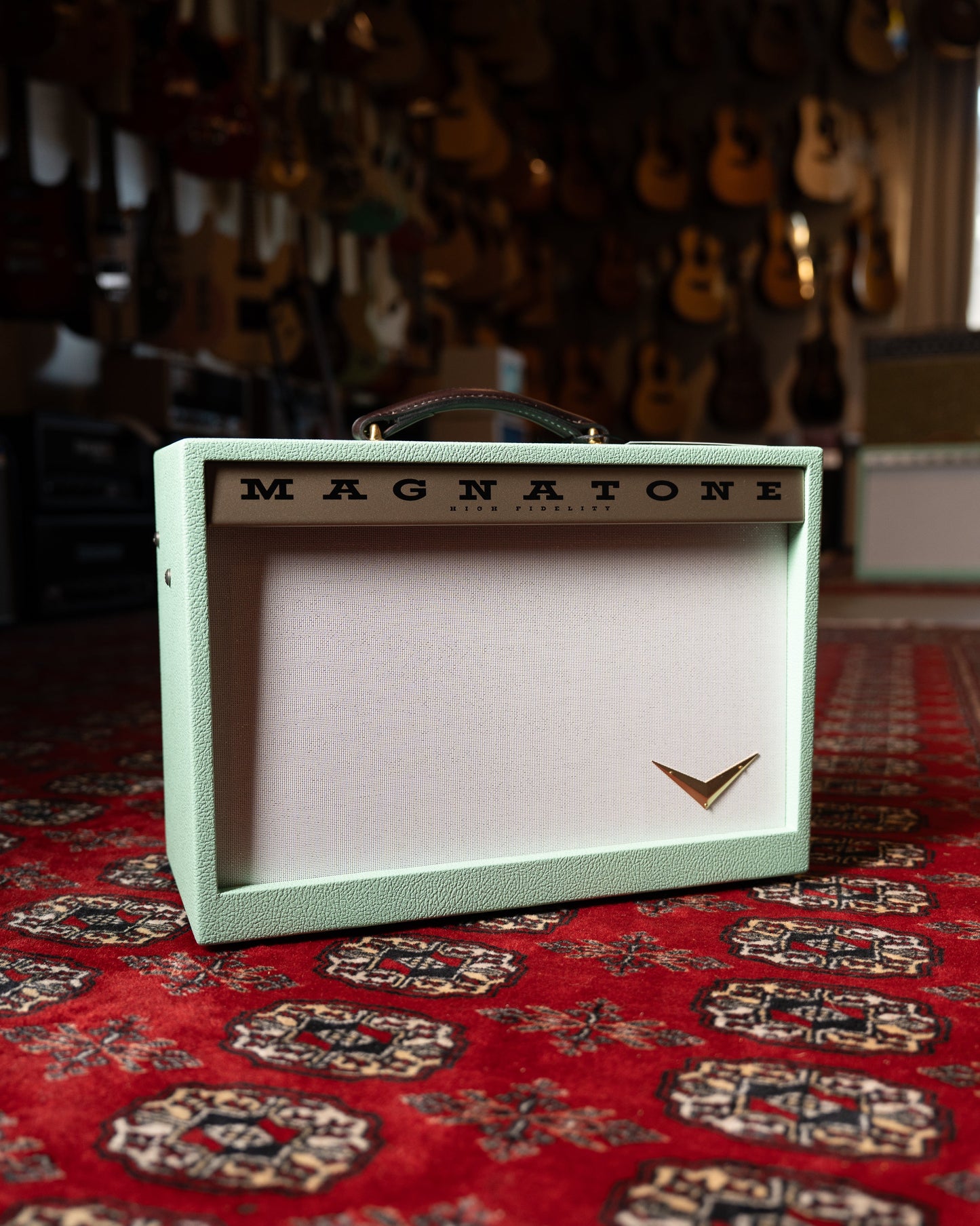 Magnatone Starlite Reverb 5w 1x8" Tube Guitar Amp Combo - Custom Seafoam Green w/ White Sparkle Grille