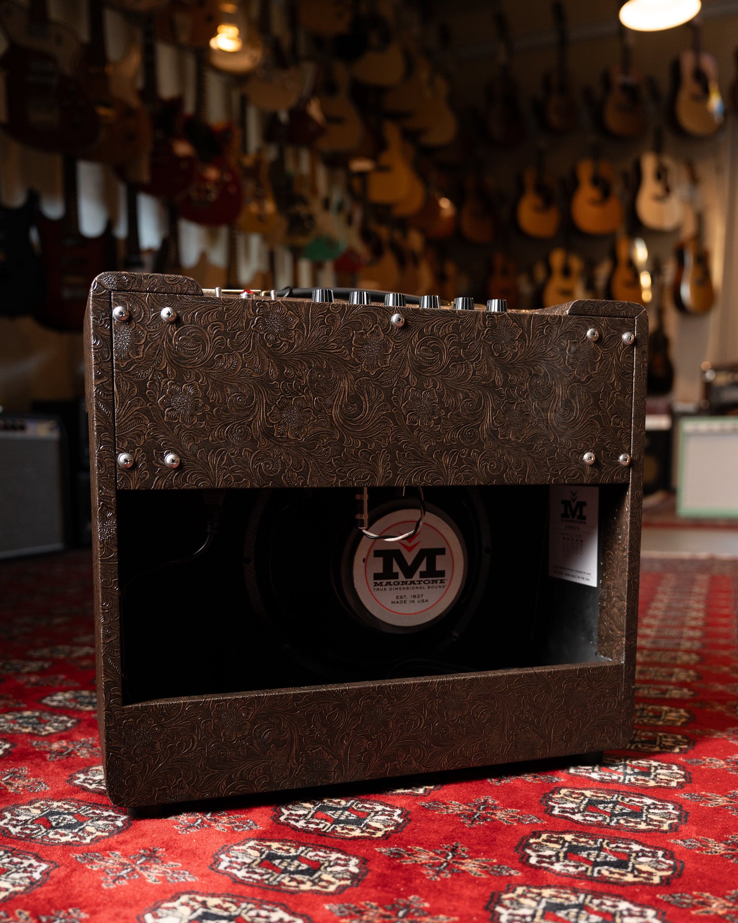 Magnatone Super Fifteen 15w 1x12" Tube Guitar Amp Combo - Malibu Music Exclusive Brown Western Tolex w/ Gold Grille